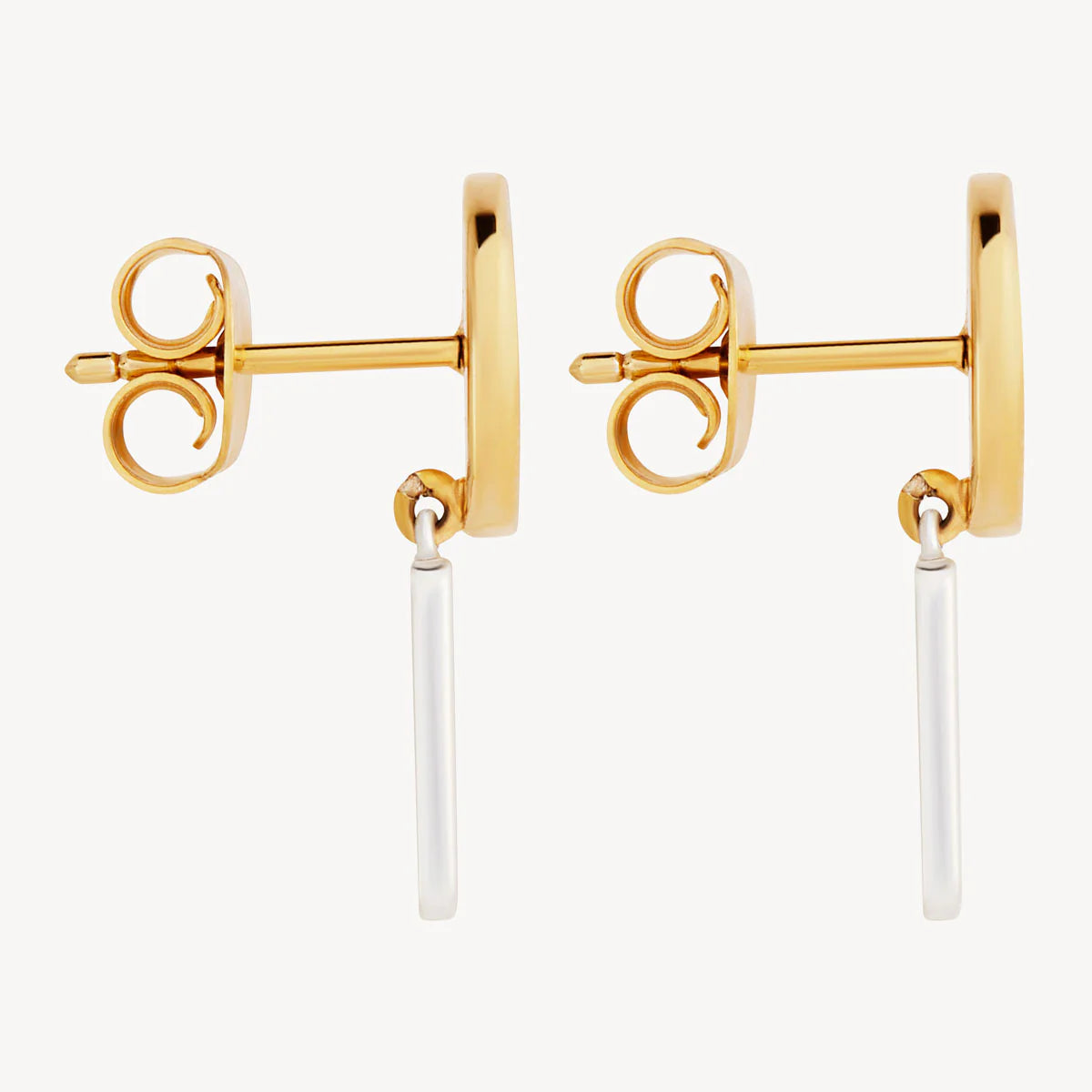 Labyrinthe Two-Tone Stud Earrings