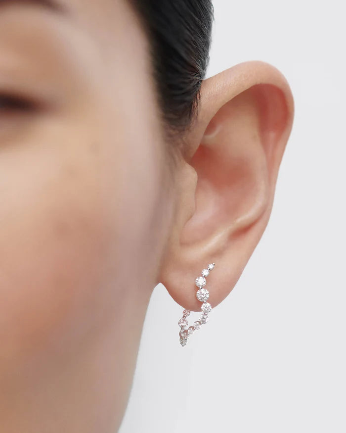 Matilda 18ct White Gold Lab Diamond Earrings