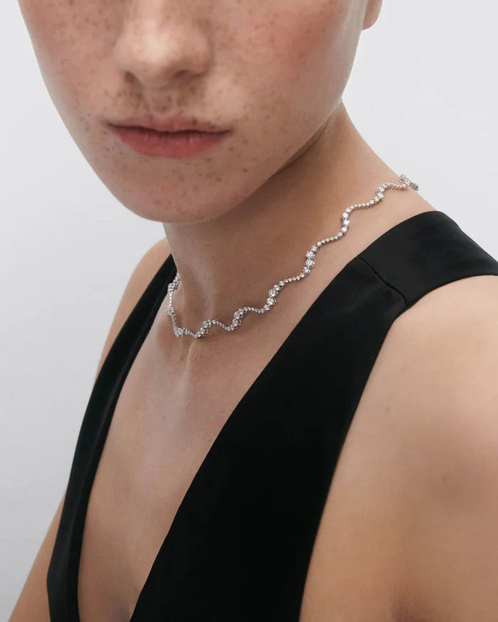 Matilda 18ct White Gold Lab Diamond Choker Necklace