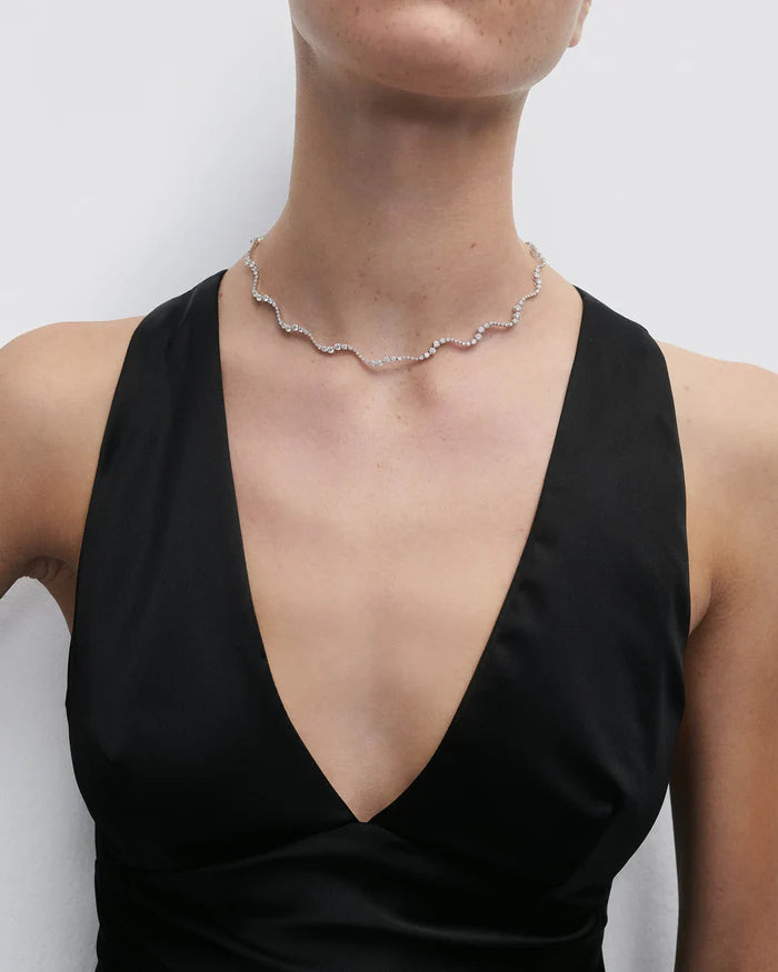 Matilda 18ct White Gold Lab Diamond Choker Necklace