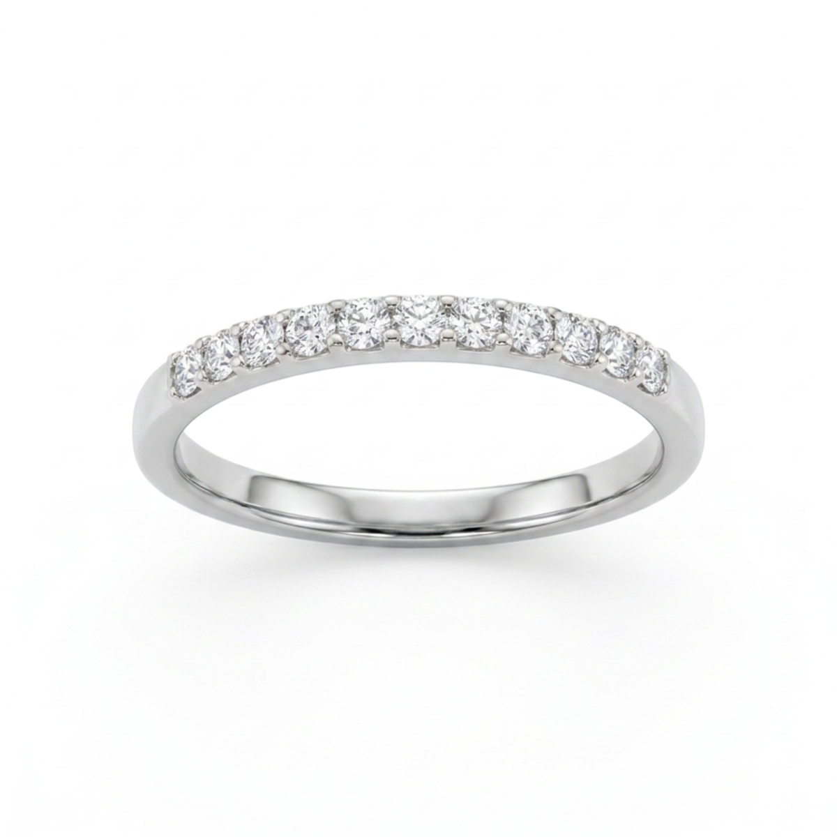 Millie 9ct White Gold 0.15ct Diamond Eternity Ring (Size N)