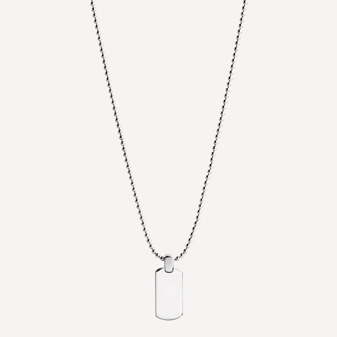 Insignia Men’s Silver Dog Tag Necklace