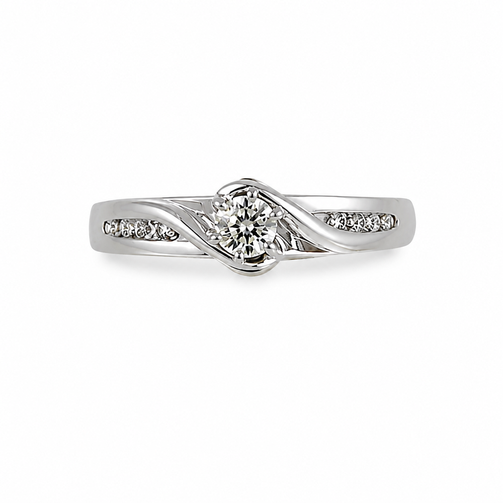Phoebe 9ct White Gold 0.25ct Diamond Engagement Ring (Size L)