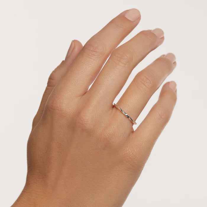 PDPAOLA - Twist Sterling Silver Ring (Size L)