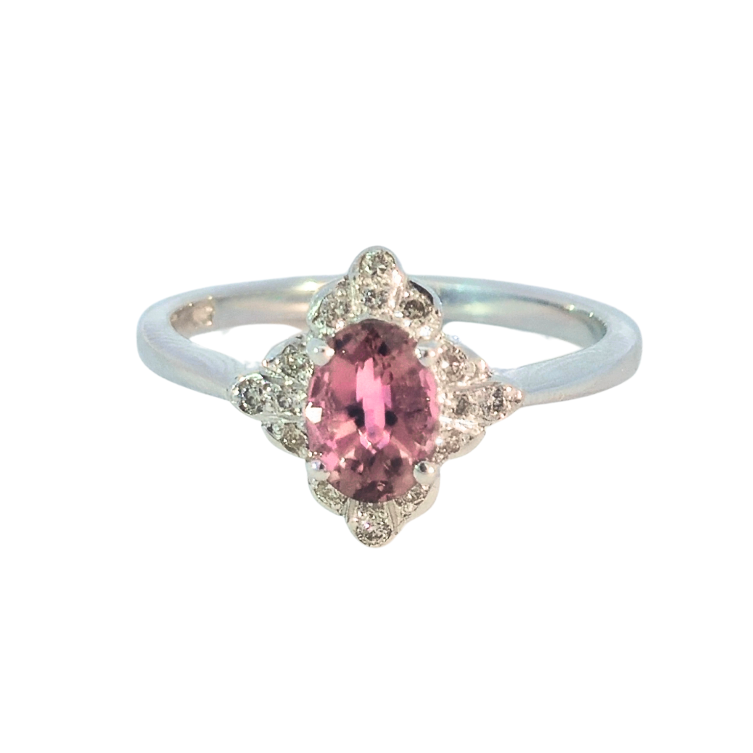 Art Deco Pink Tourmaline Ring