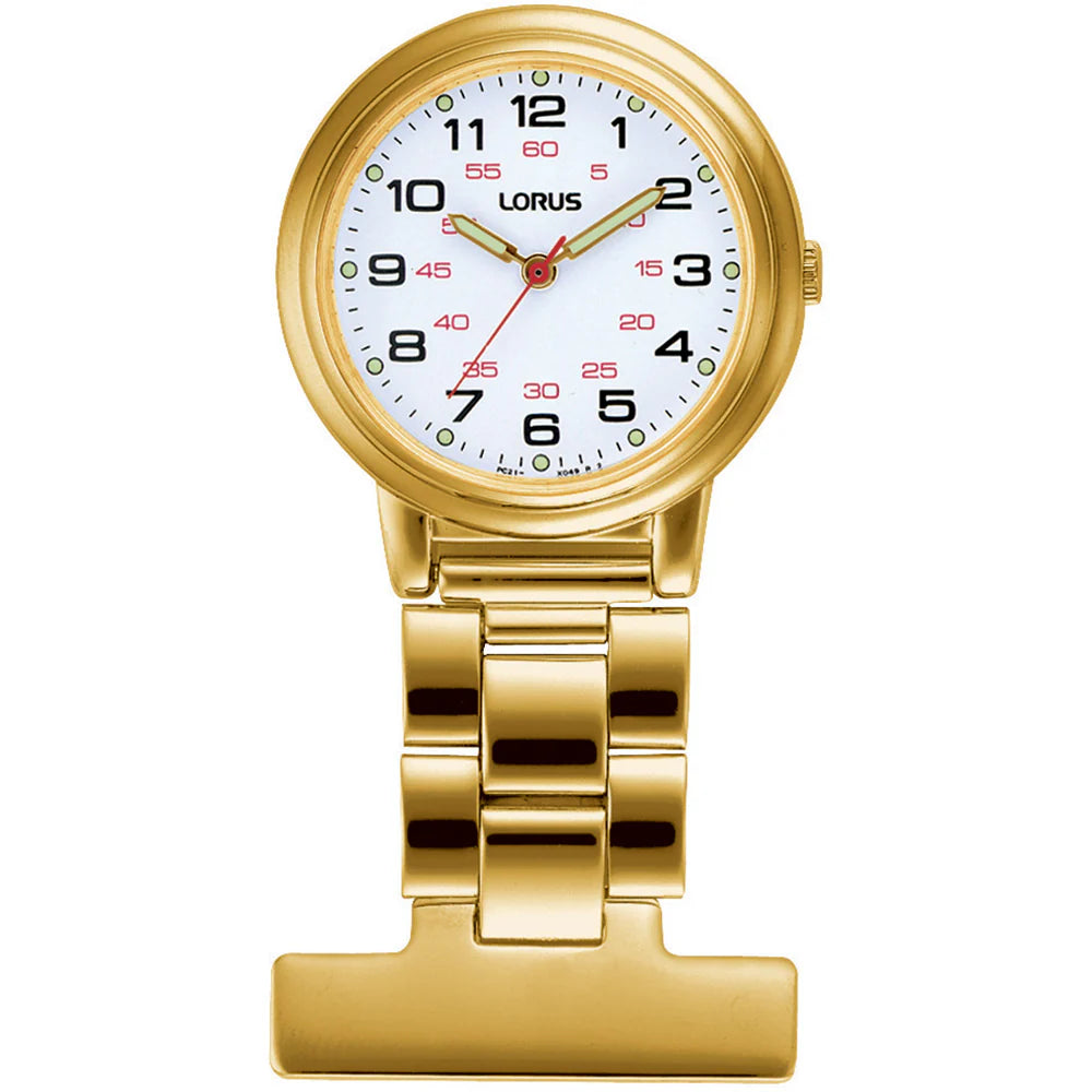 Lorus Classic Gold Nurse's Fob Watch