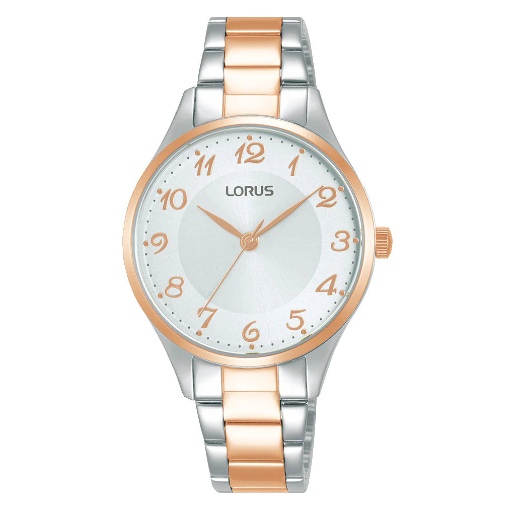 Lorus Two Tone Silver Rose Gold Ladies Dress Watch