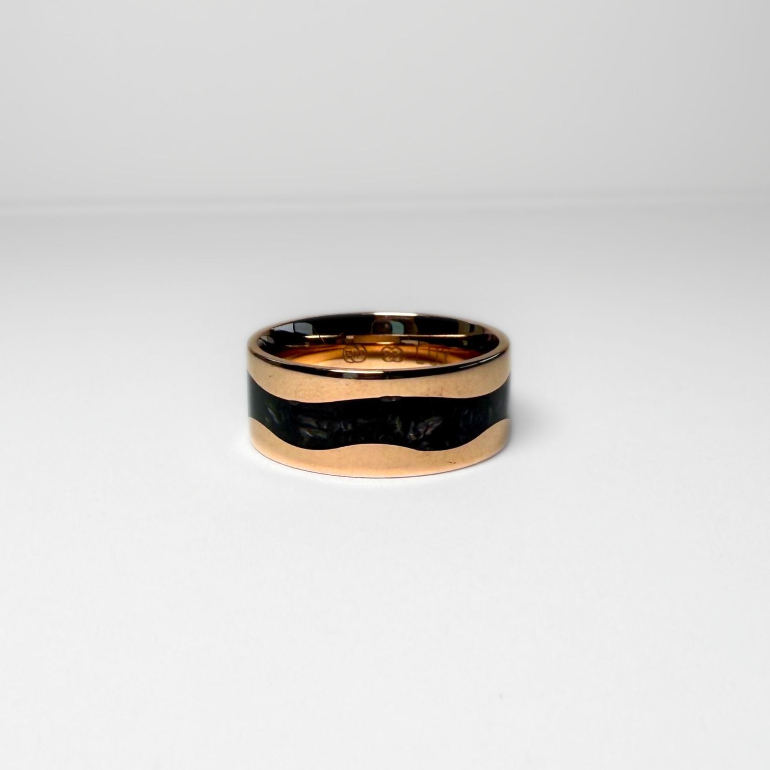 Felix 9ct Rose Gold & Black Mens Spectrum Ring (Size W)