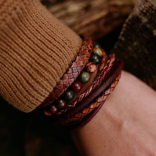 Brown Leather Bracelet (8mm)