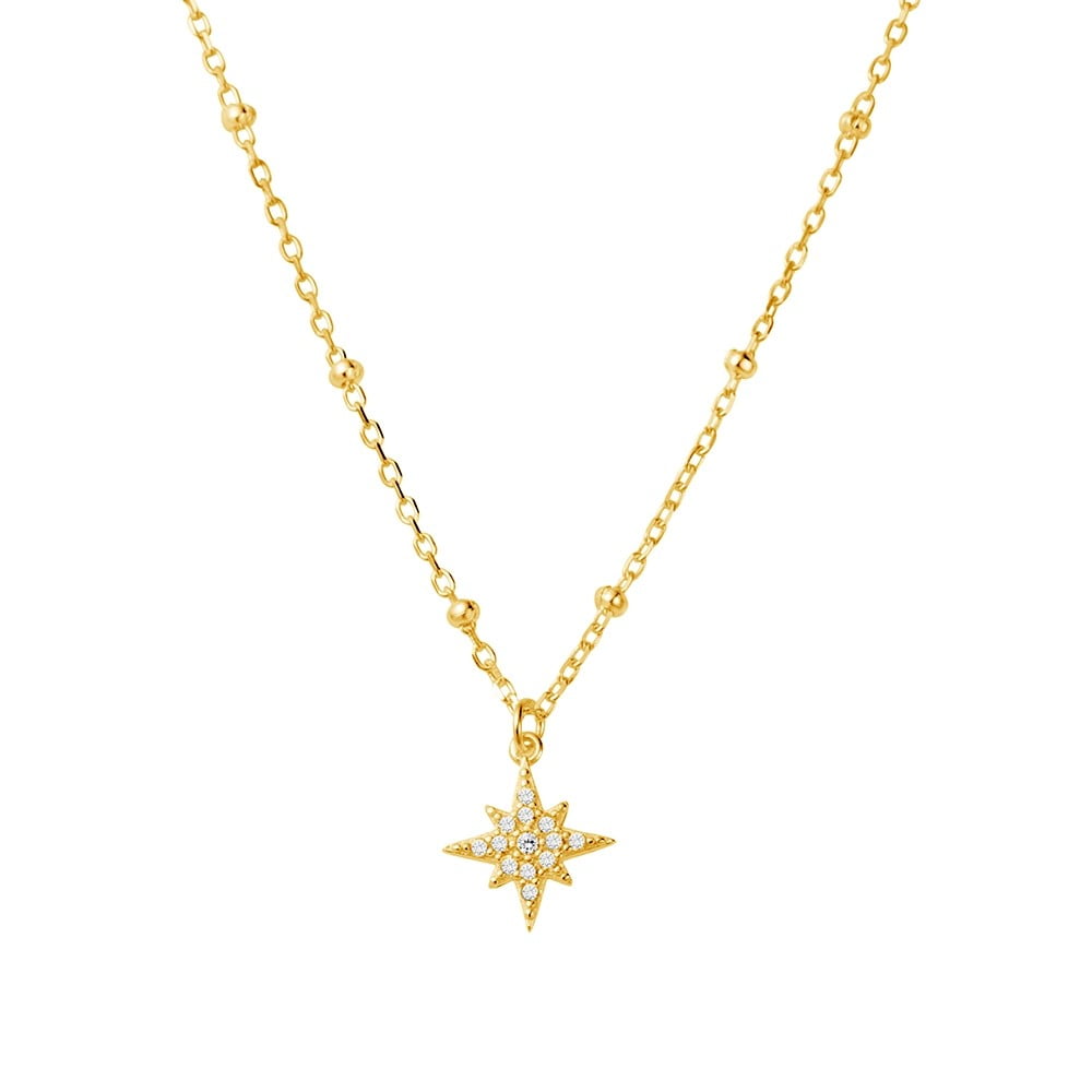 Satellite Chain Star Pendant Necklace