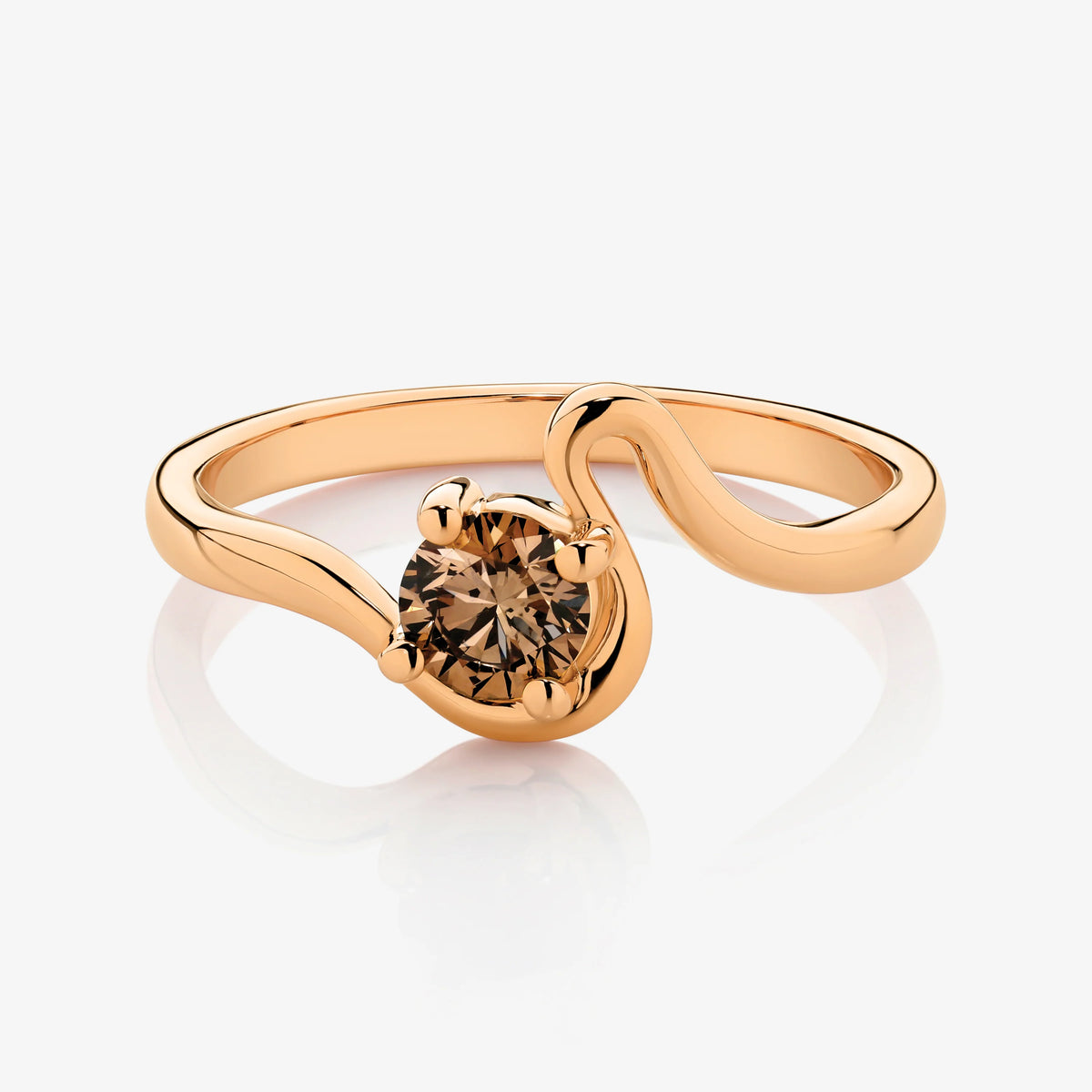 'Seabreeze' 9ct Rose Gold 0.44ct Chocolate Diamond Ring