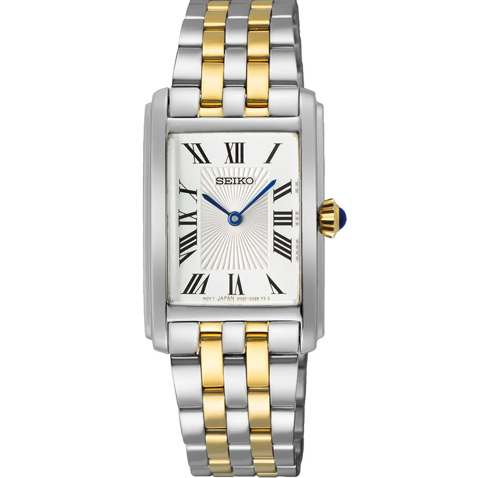 Seiko Conceptual Ladies Silver Gold Two Tone Dress Watch