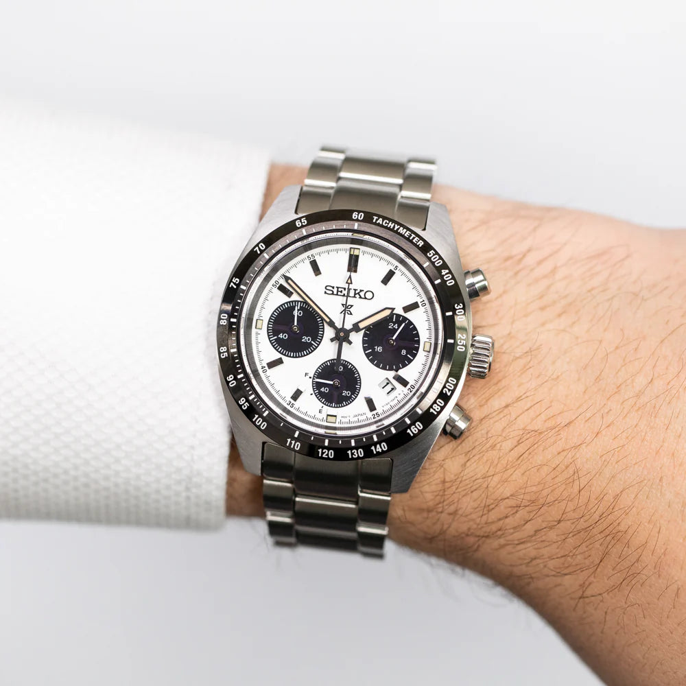 Seiko Panda Prospex Speedtimer Solar Chronograph Watch