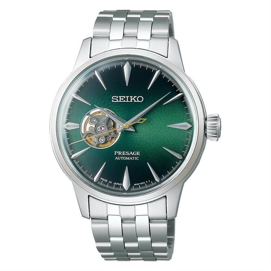 Seiko Presage Cocktail Time Green Dial Open Heart Automatic Watch