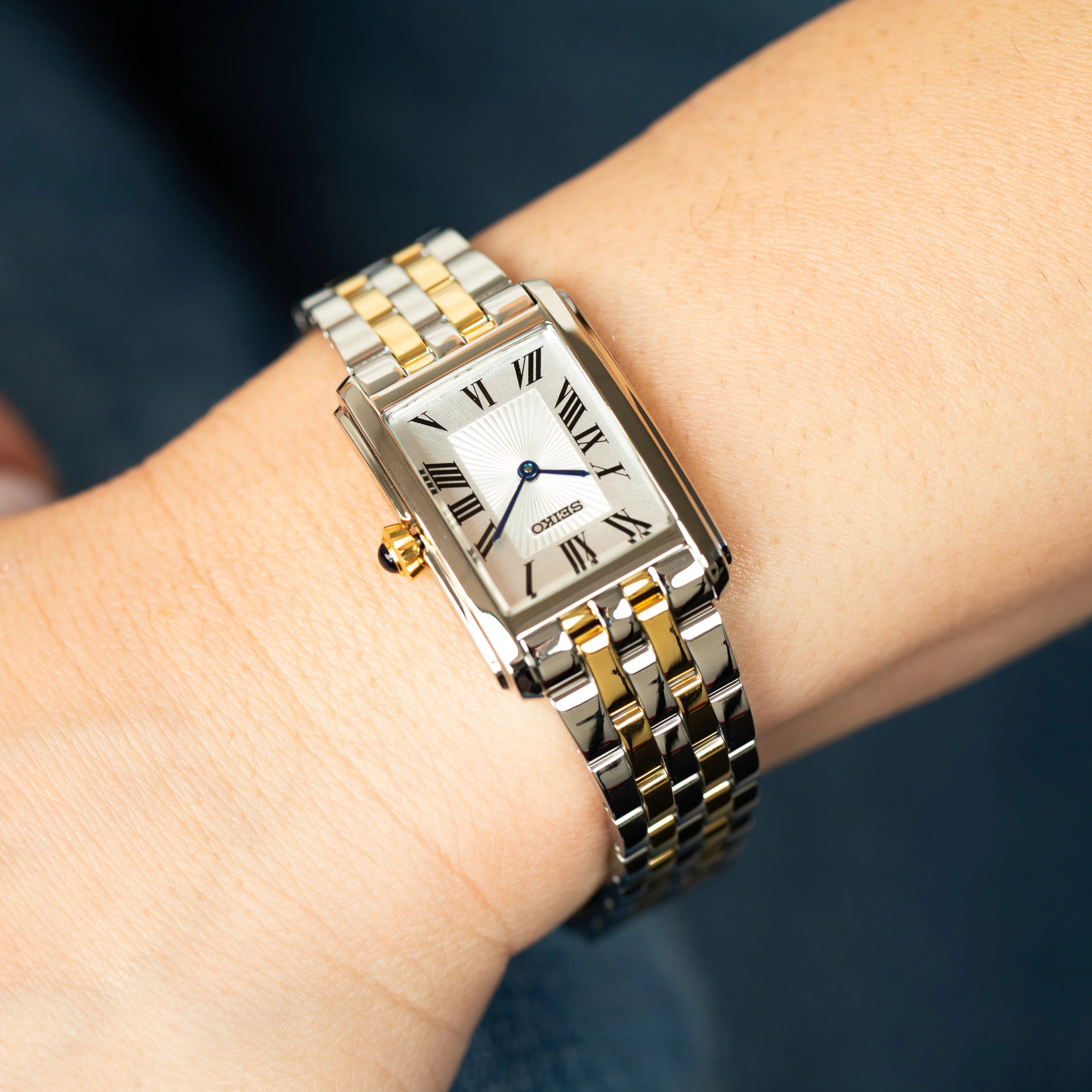 Seiko Conceptual Ladies Silver Gold Two Tone Dress Watch