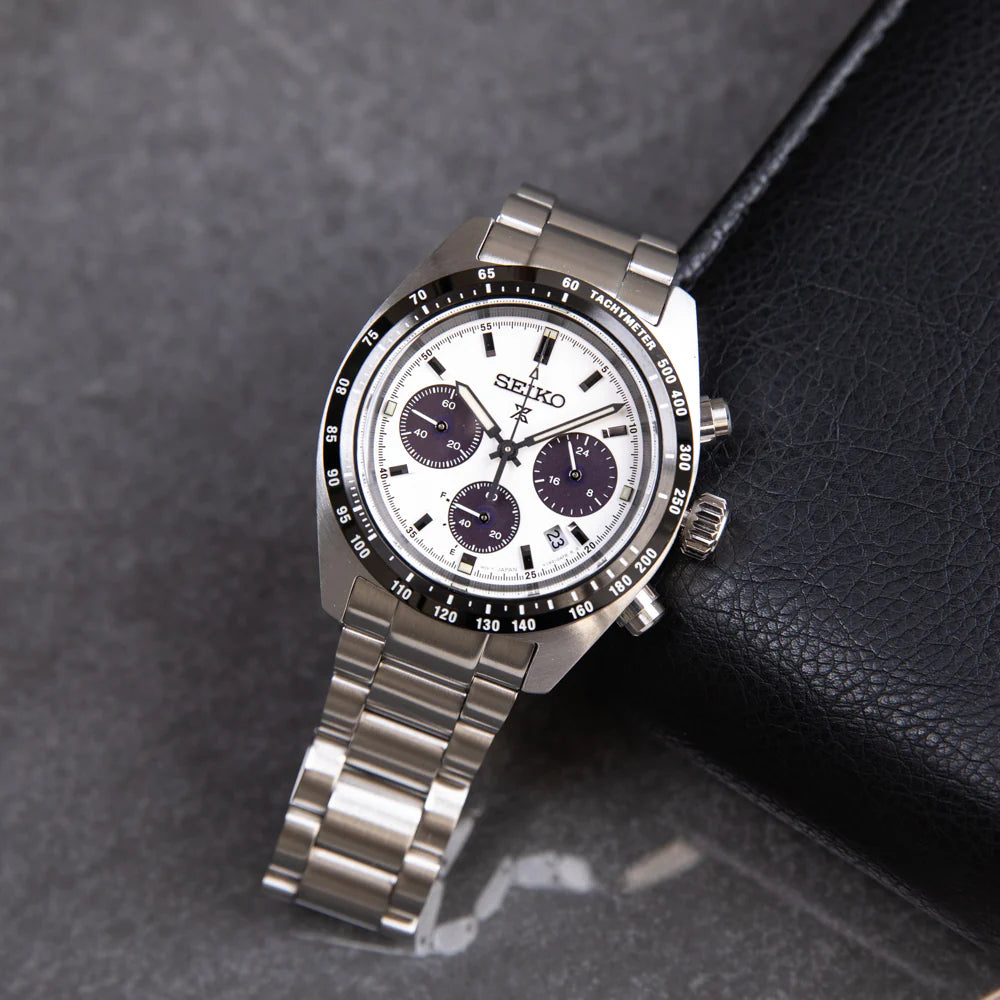 Seiko Panda Prospex Speedtimer Solar Chronograph Watch