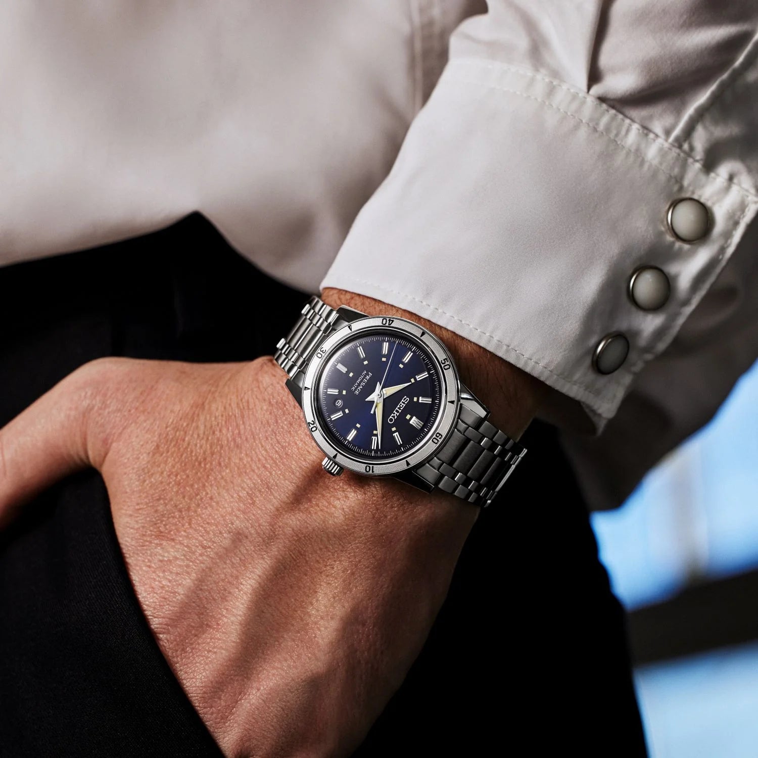 Seiko Vintage Inspired 60's Style Presage Automatic Mens Watch