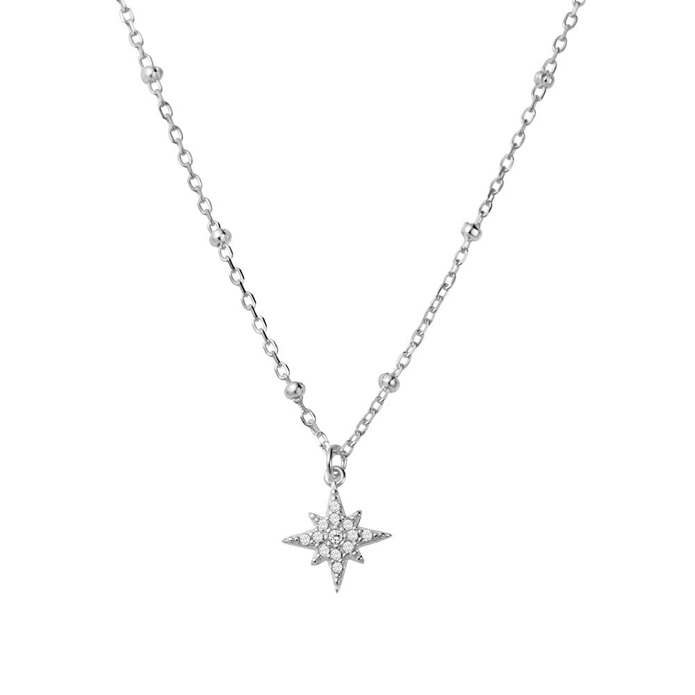 Satellite Chain Star Pendant Necklace