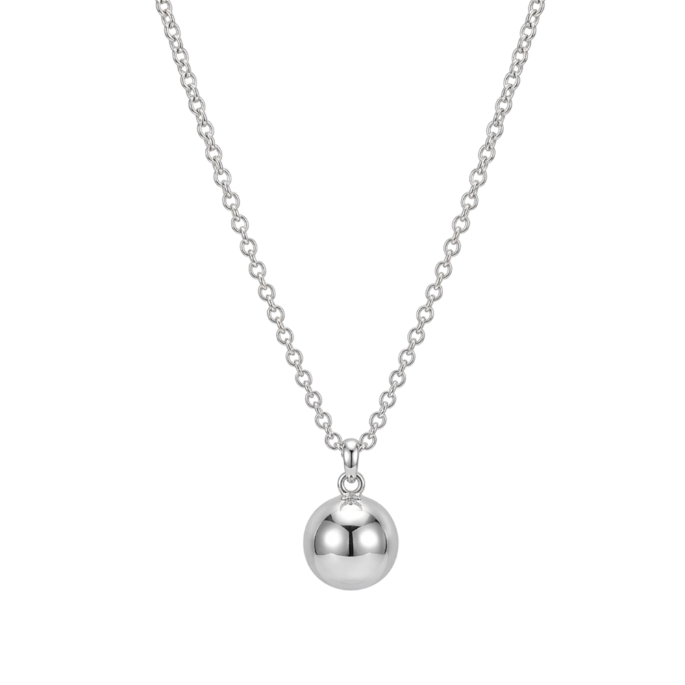 Dannielle Sterling Silver Domed Pendant Necklace