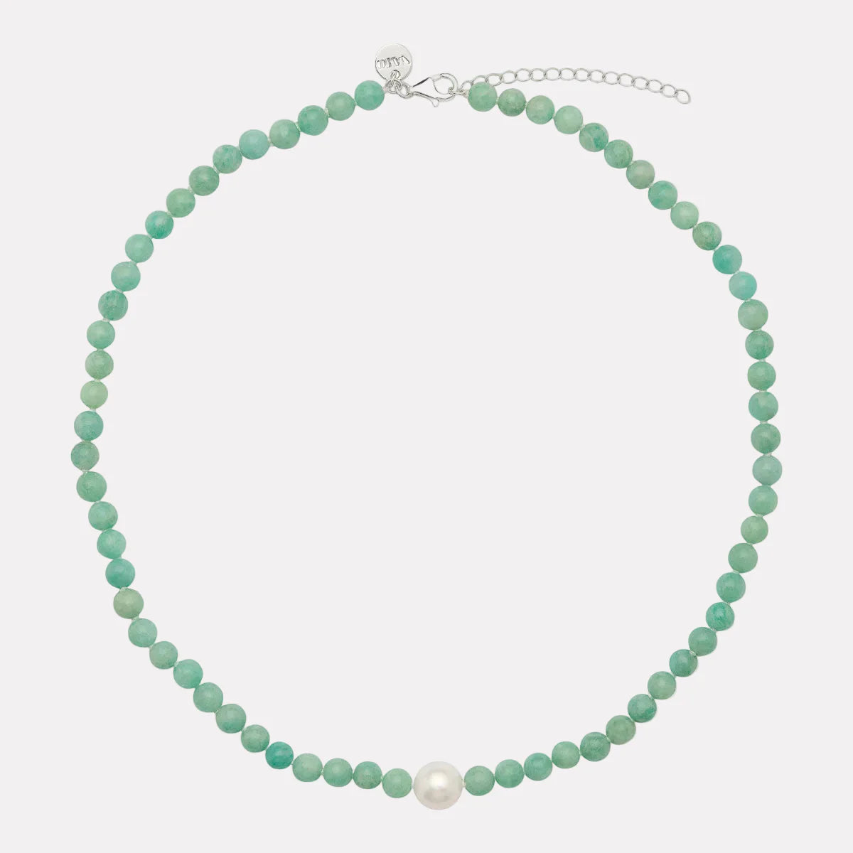 Amazonite & Pearl Beaded Necklace