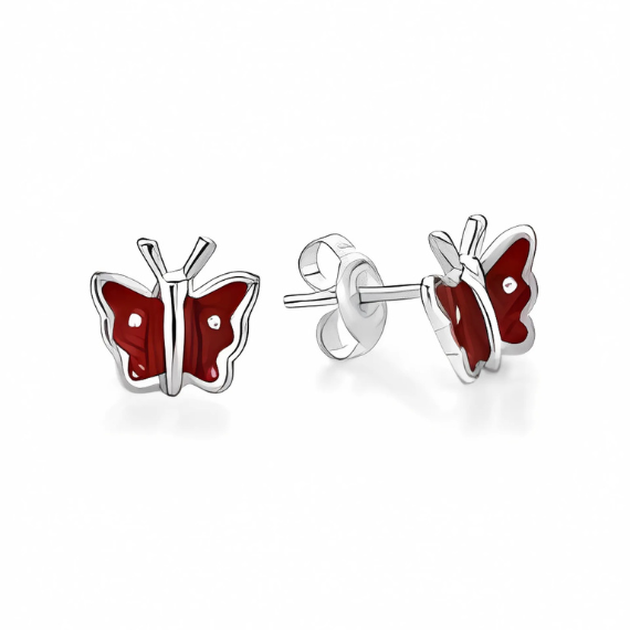 Butterfly Red Studs