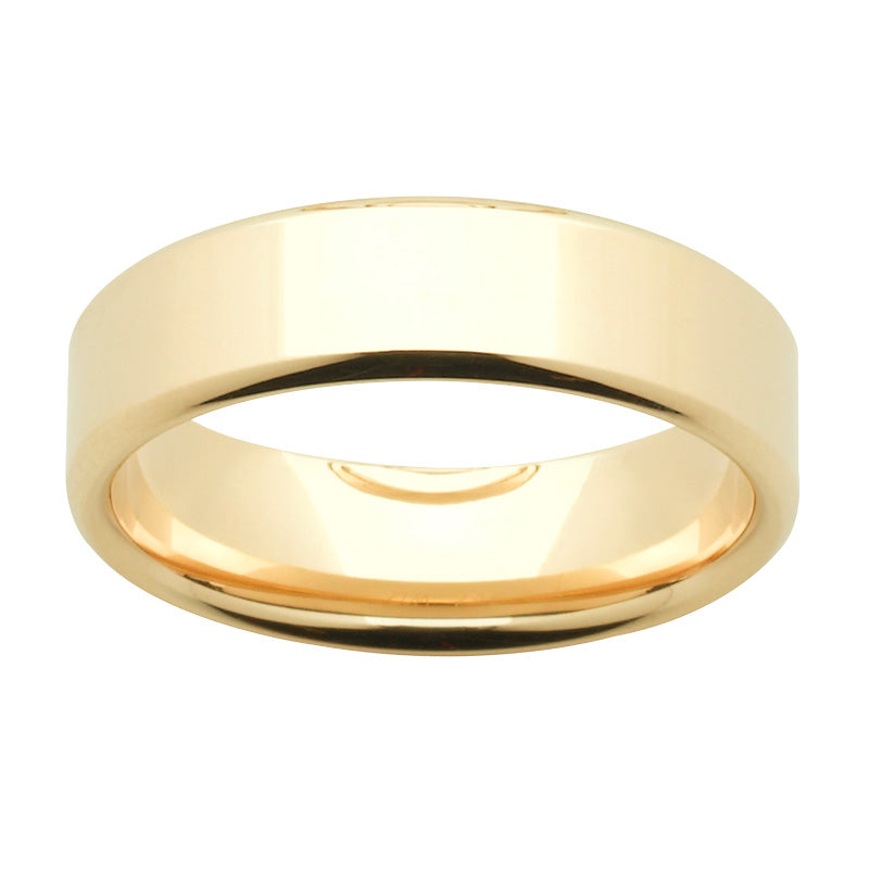 Flat Rounded Wedding Band