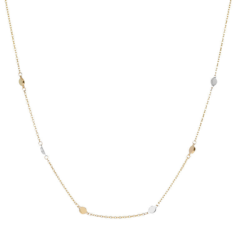 Two-Tone Disc Necklace