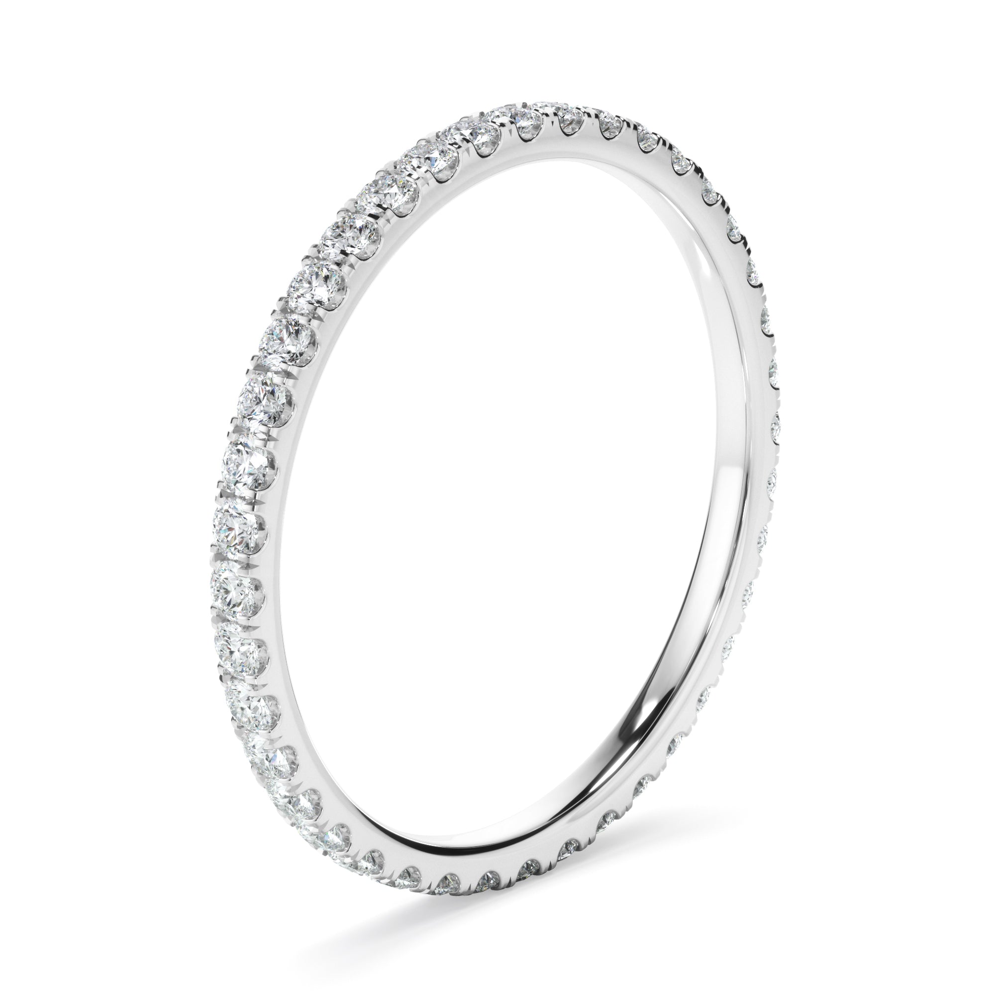 Celestia - Diamond Claw Set Eternity Wedding Ring