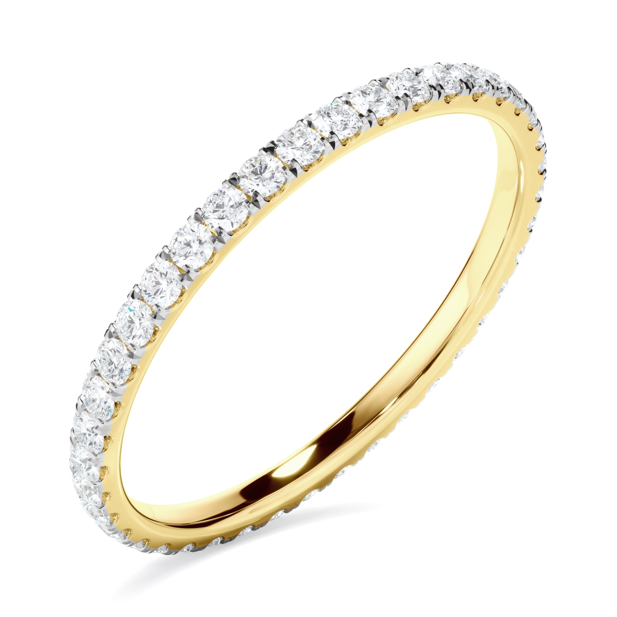 Celestia - Diamond Claw Set Eternity Wedding Ring