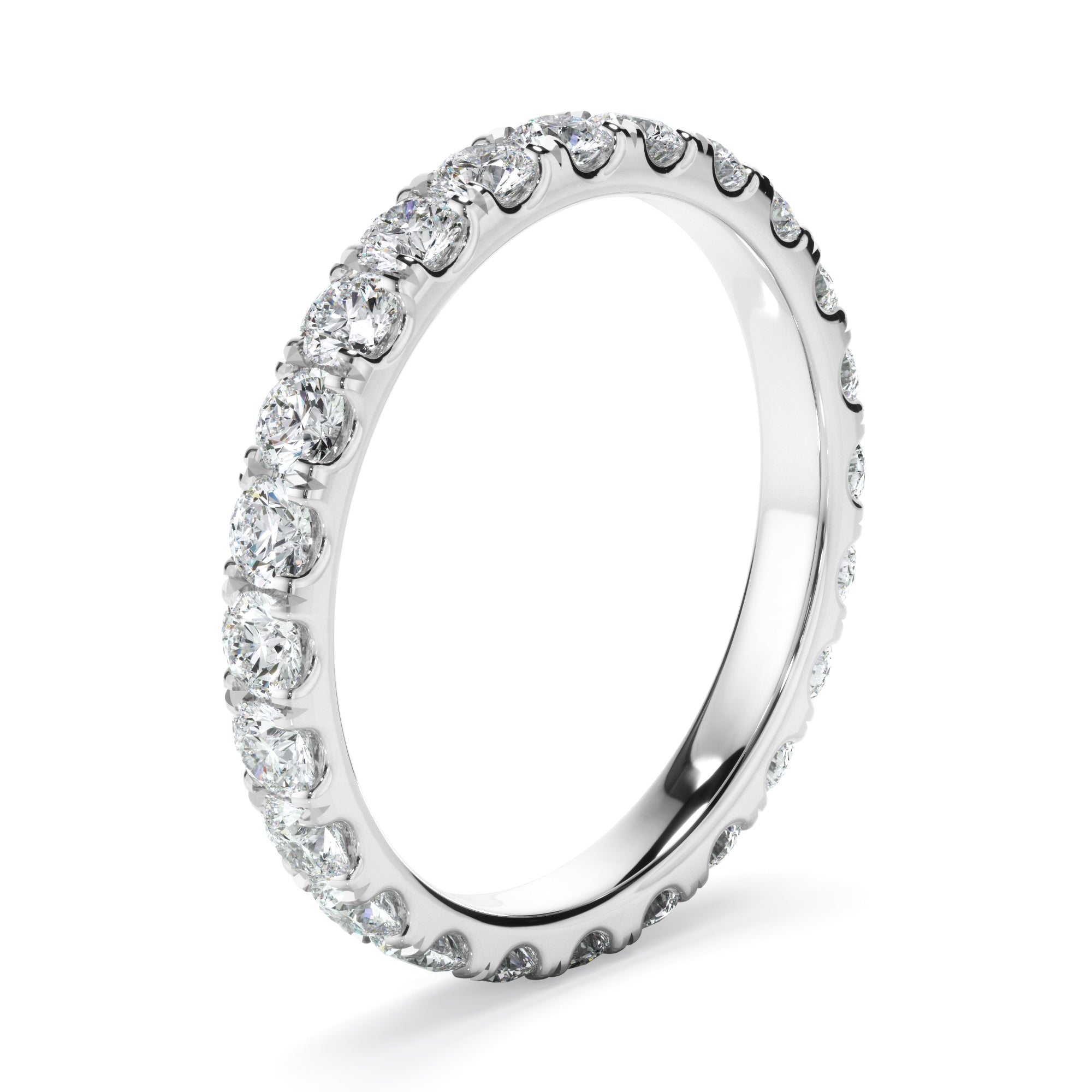 Cecilia - Diamond Claw Set Wedding Ring