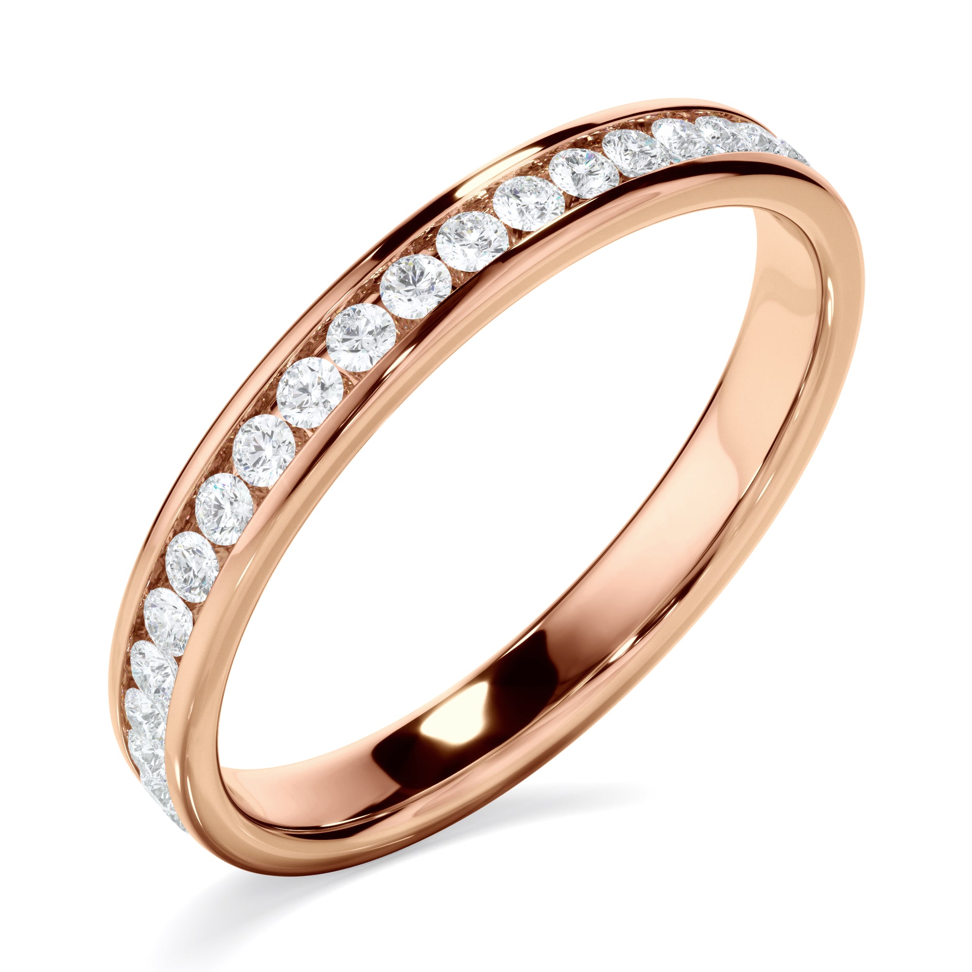 Camille - Diamond Channel Set Eternity Wedding Ring