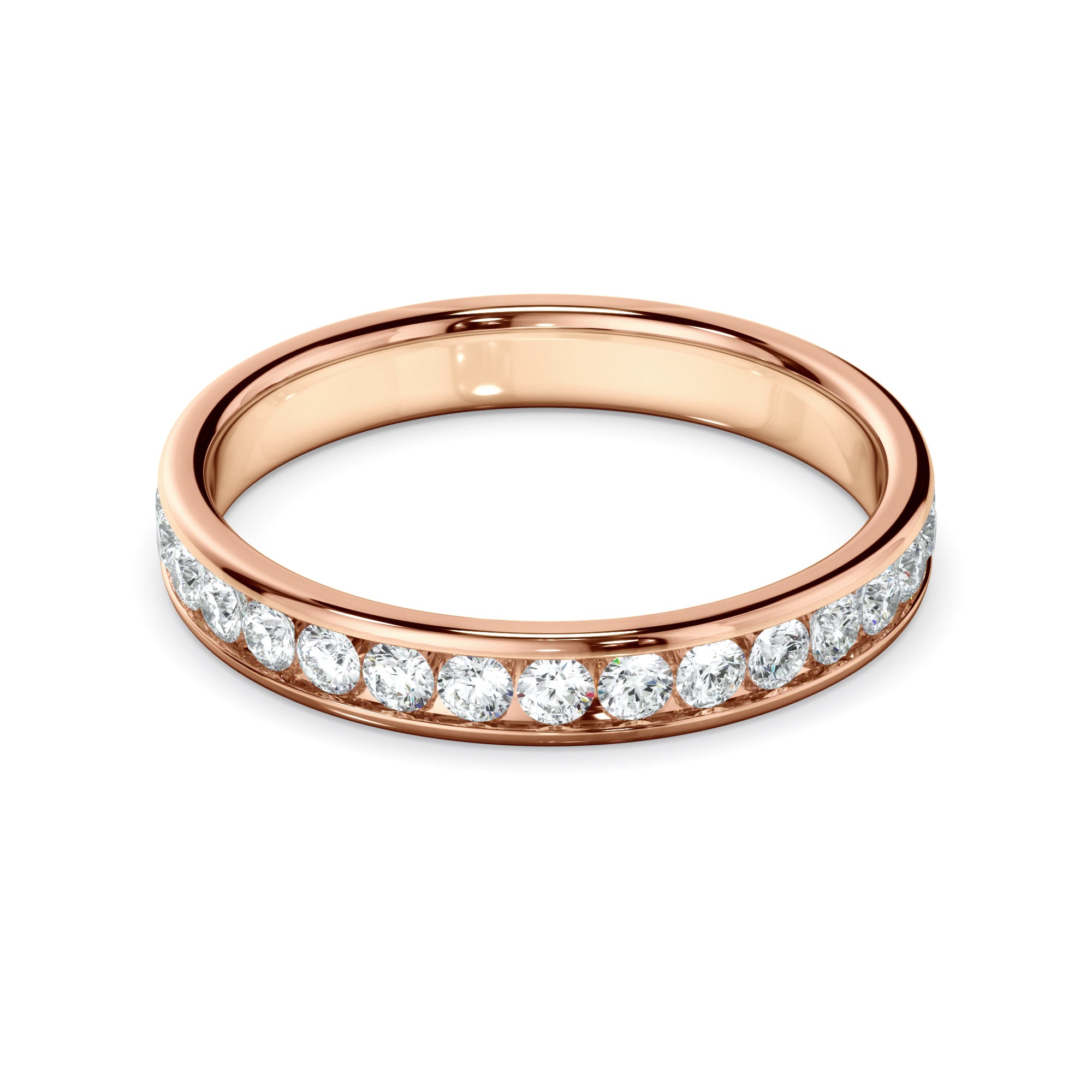 Titania - Diamond Channel Set Eternity Wedding Ring