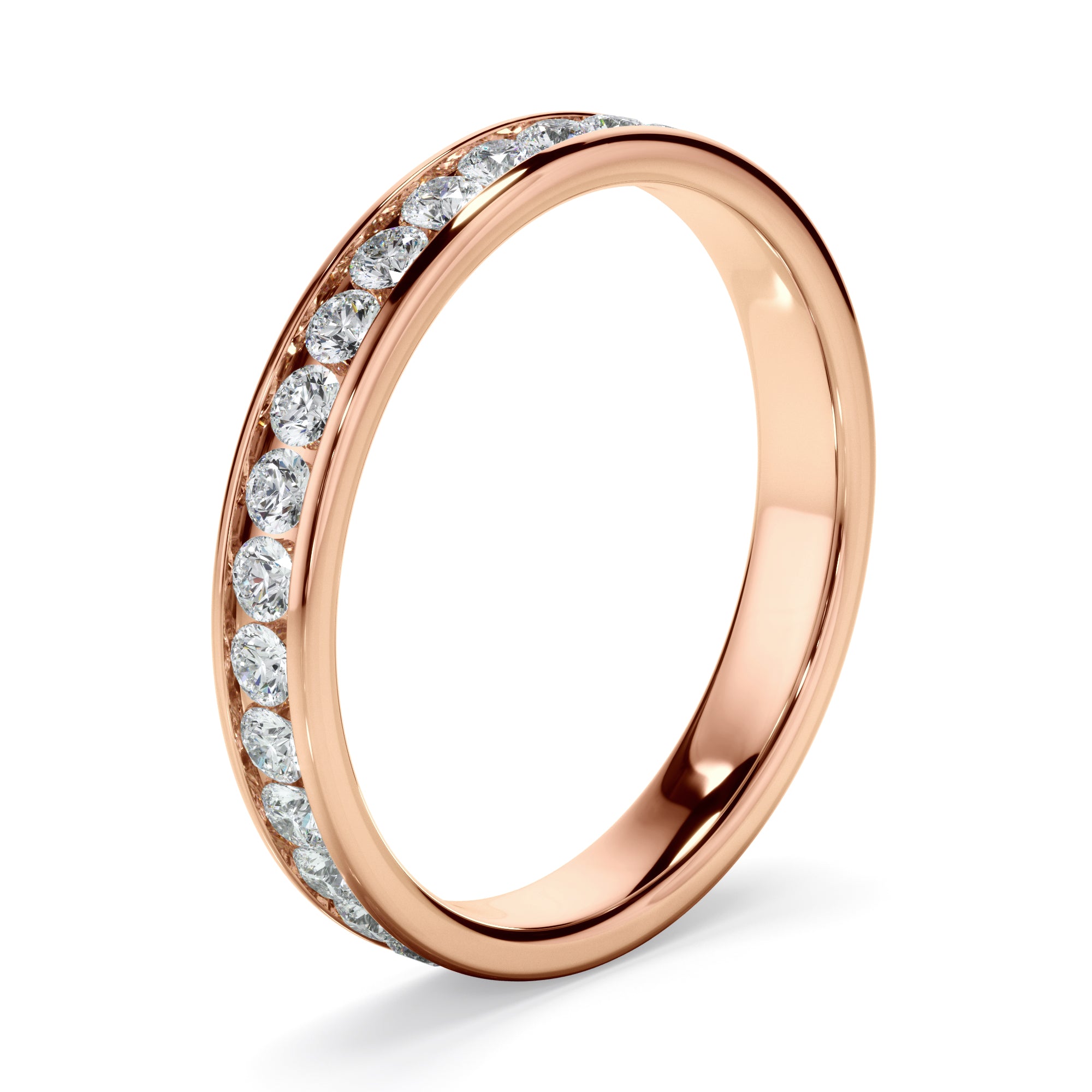 Titania - Diamond Channel Set Eternity Wedding Ring