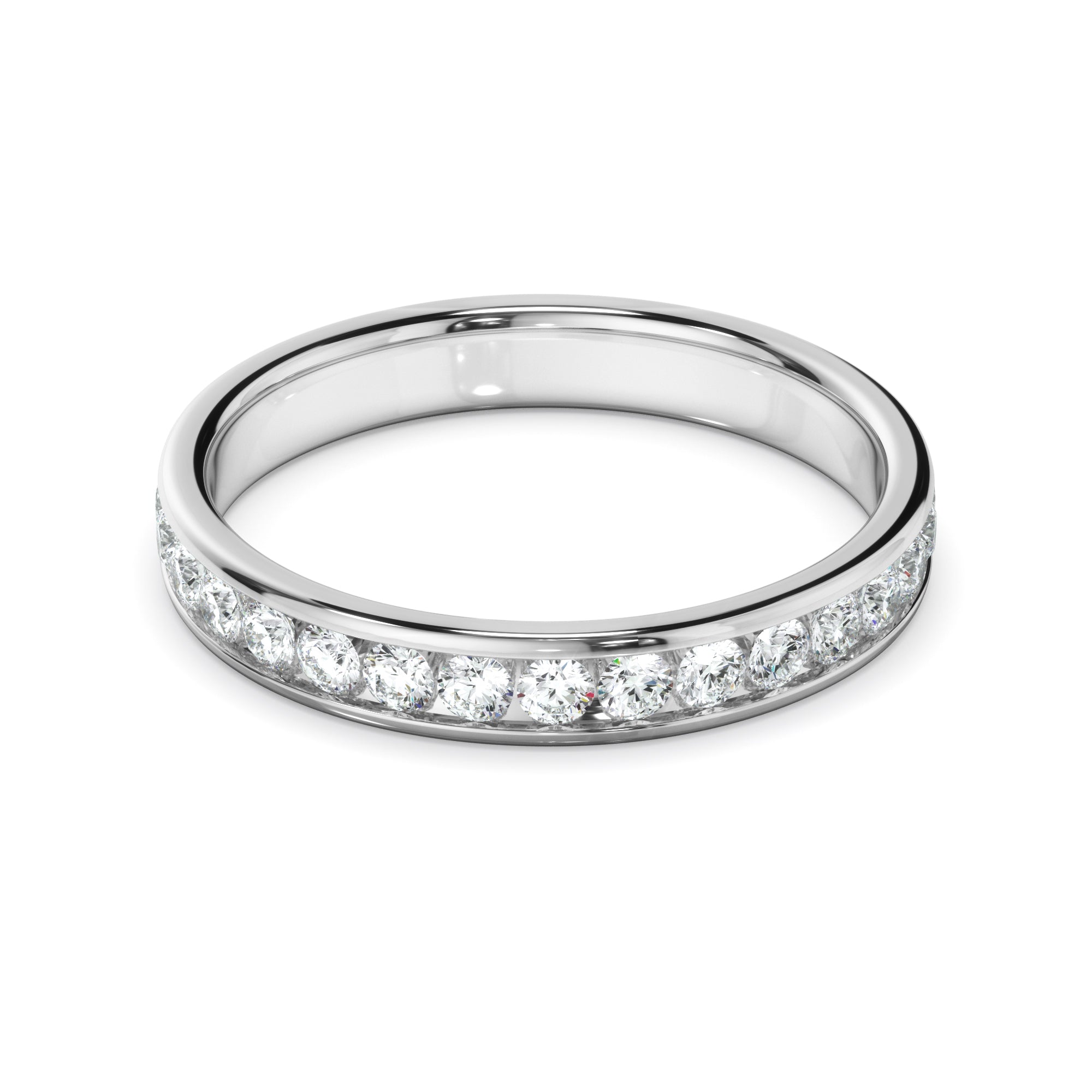 Titania - Diamond Channel Set Eternity Wedding Ring