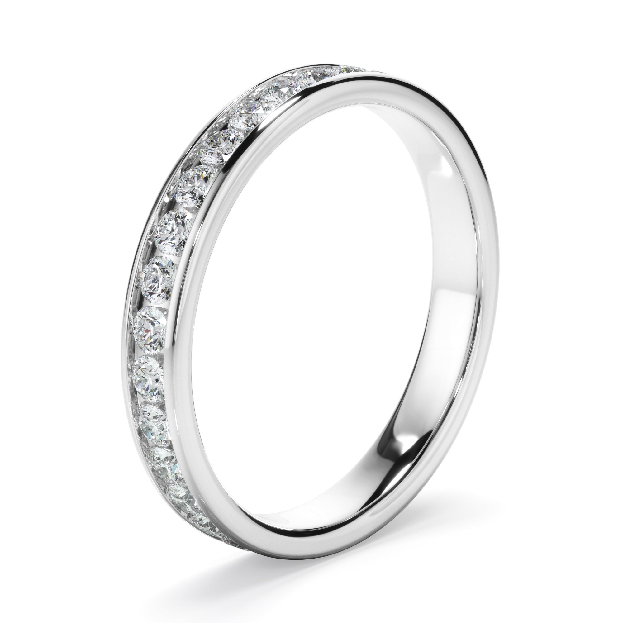 Titania - Diamond Channel Set Eternity Wedding Ring