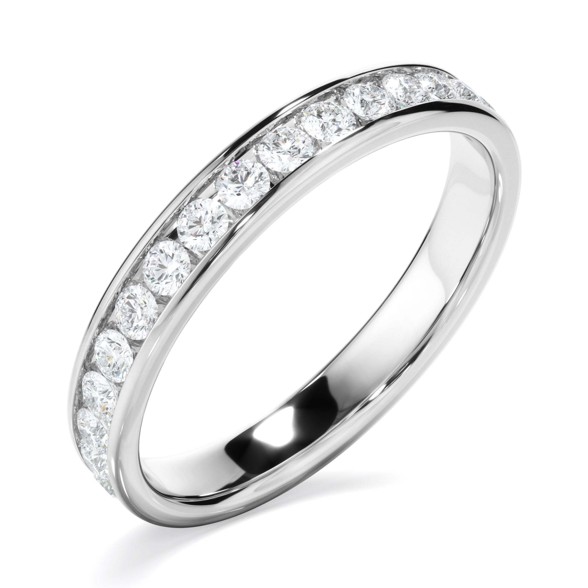 Titania - Diamond Channel Set Eternity Wedding Ring
