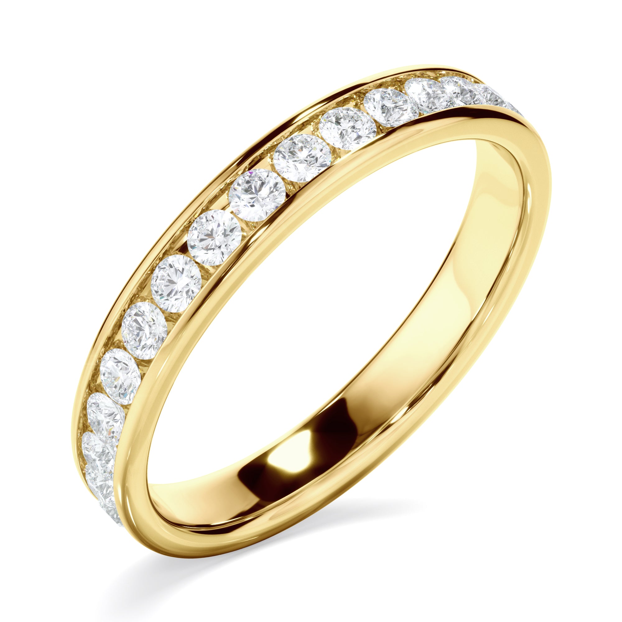 Titania - Diamond Channel Set Eternity Wedding Ring