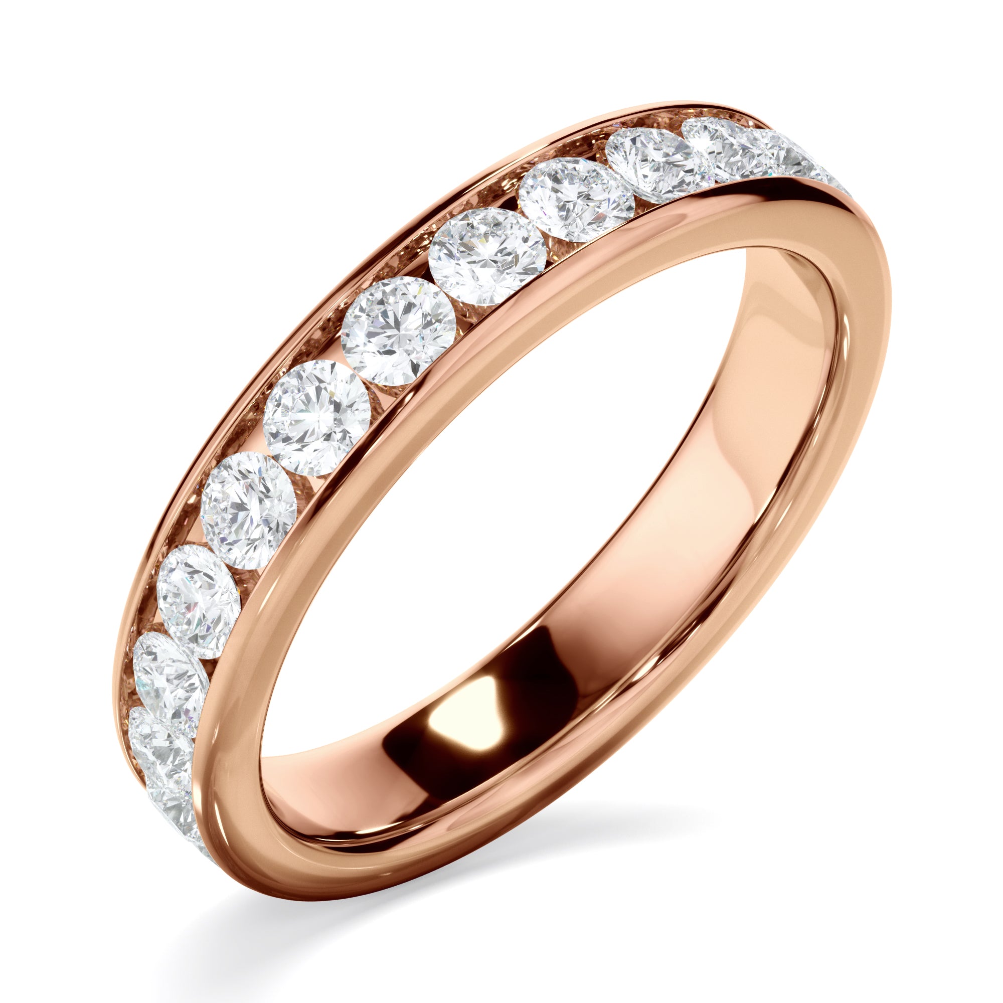 Elenora - Diamond Channel Set Eternity Wedding Ring