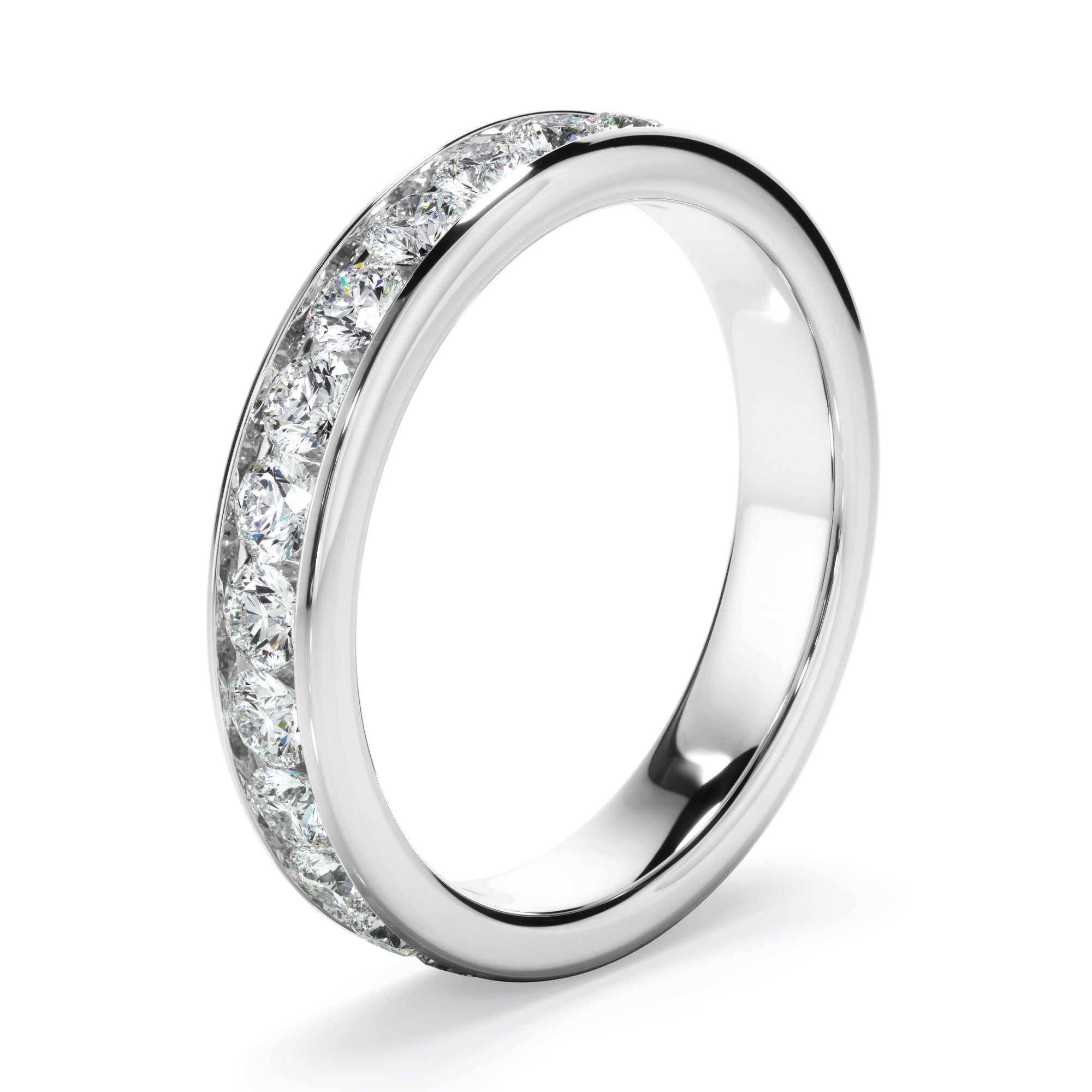 Elenora - Diamond Channel Set Eternity Wedding Ring