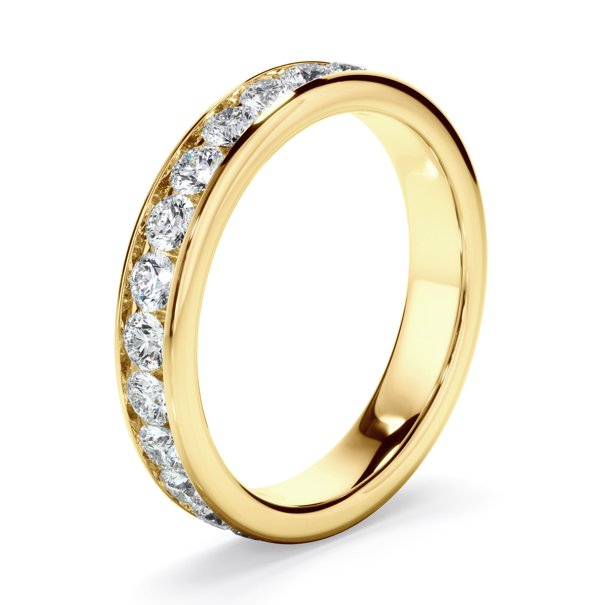 Elenora - Diamond Channel Set Eternity Wedding Ring