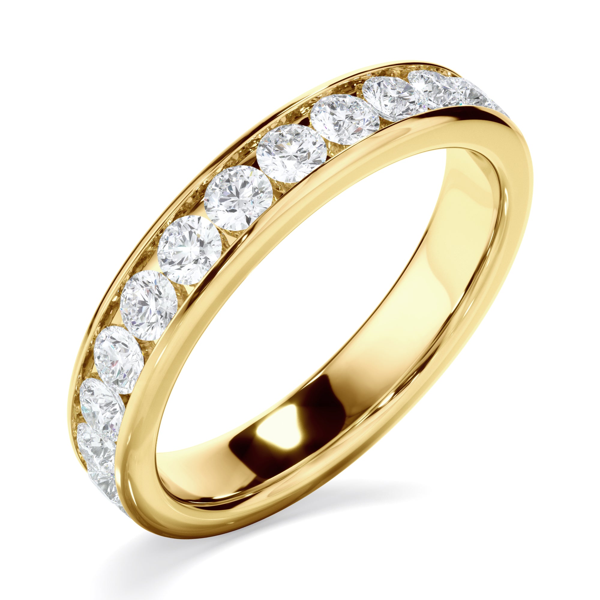 Elenora - Diamond Channel Set Eternity Wedding Ring