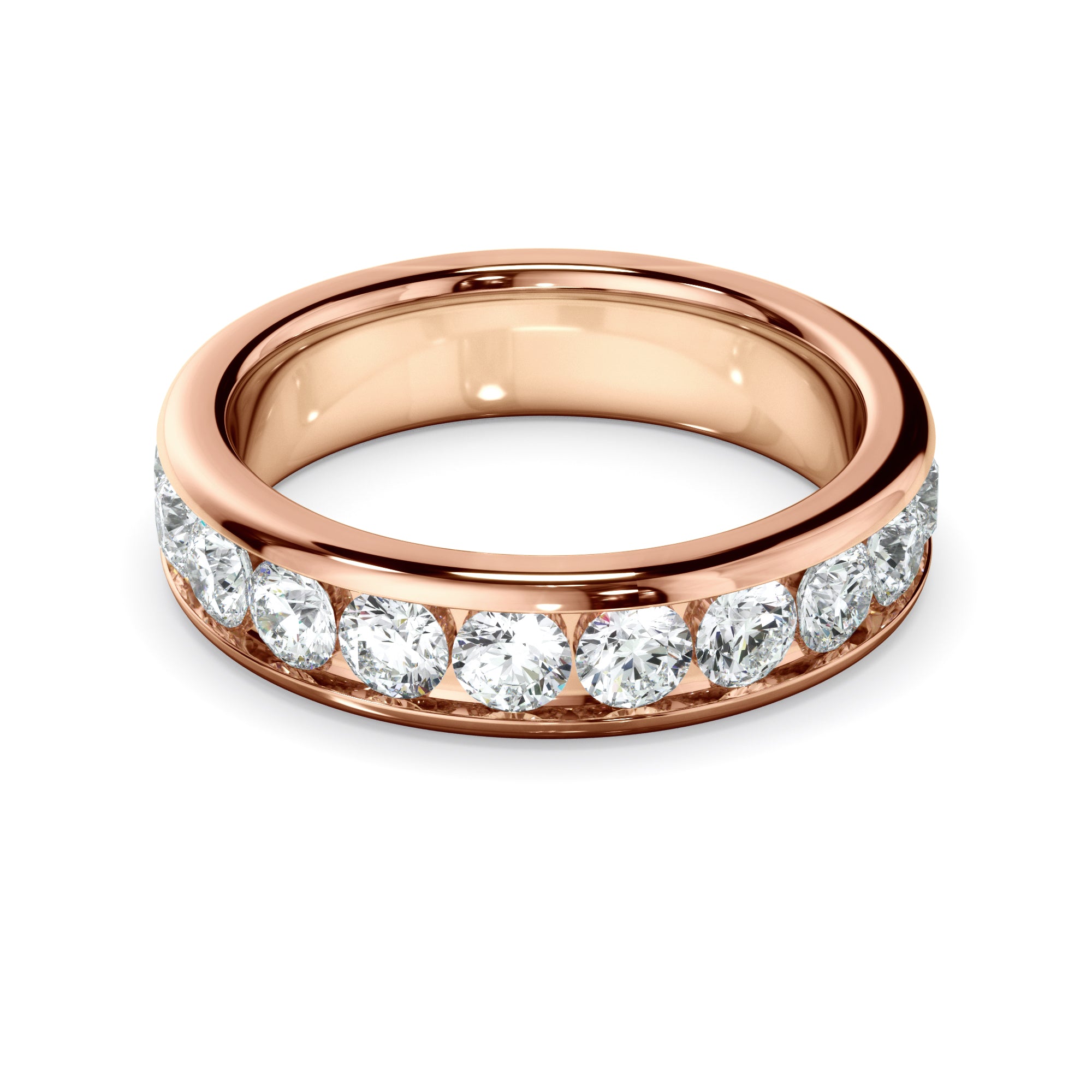 Lydia - Diamond Channel Set Eternity Wedding Ring