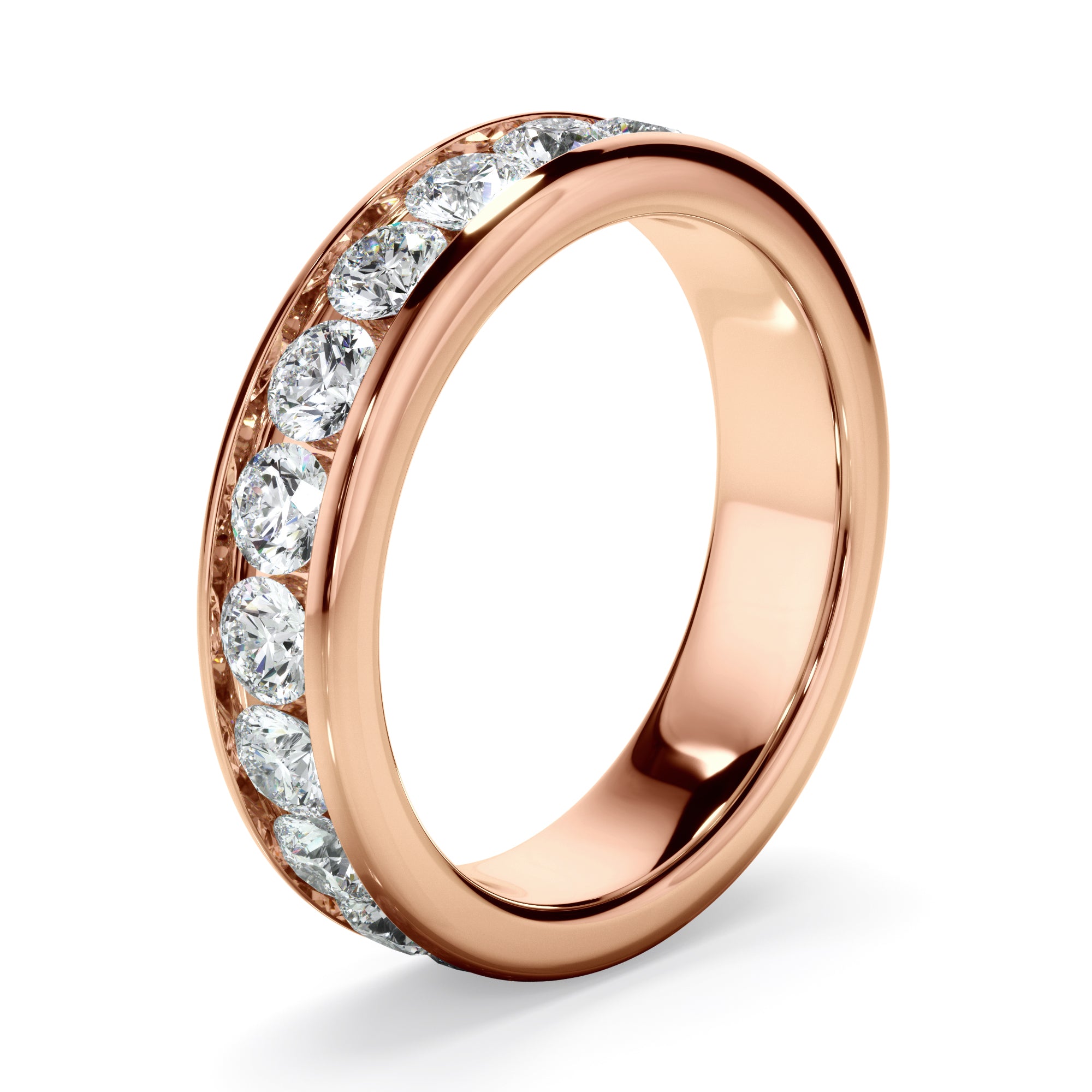 Lydia - Diamond Channel Set Eternity Wedding Ring