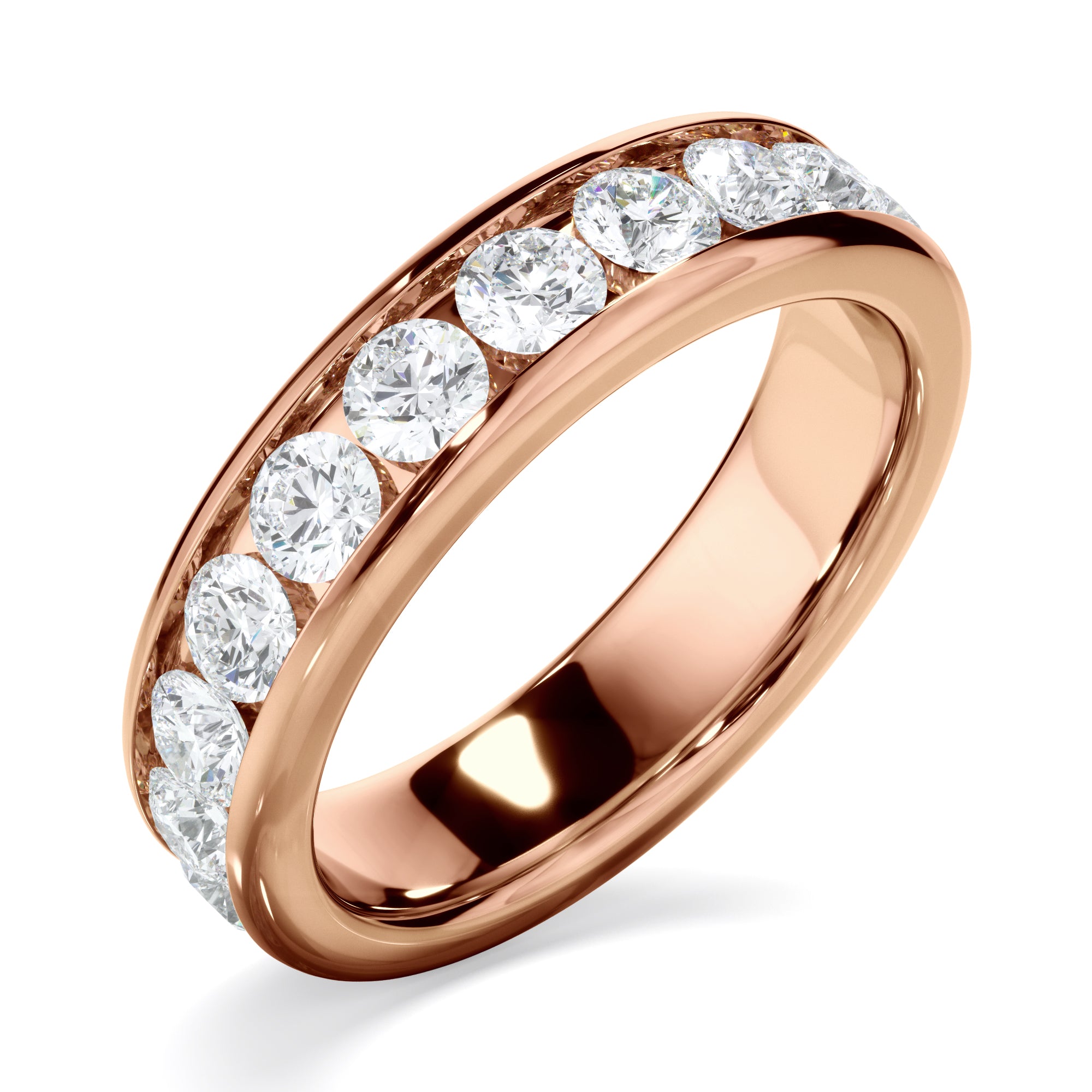 Lydia - Diamond Channel Set Eternity Wedding Ring