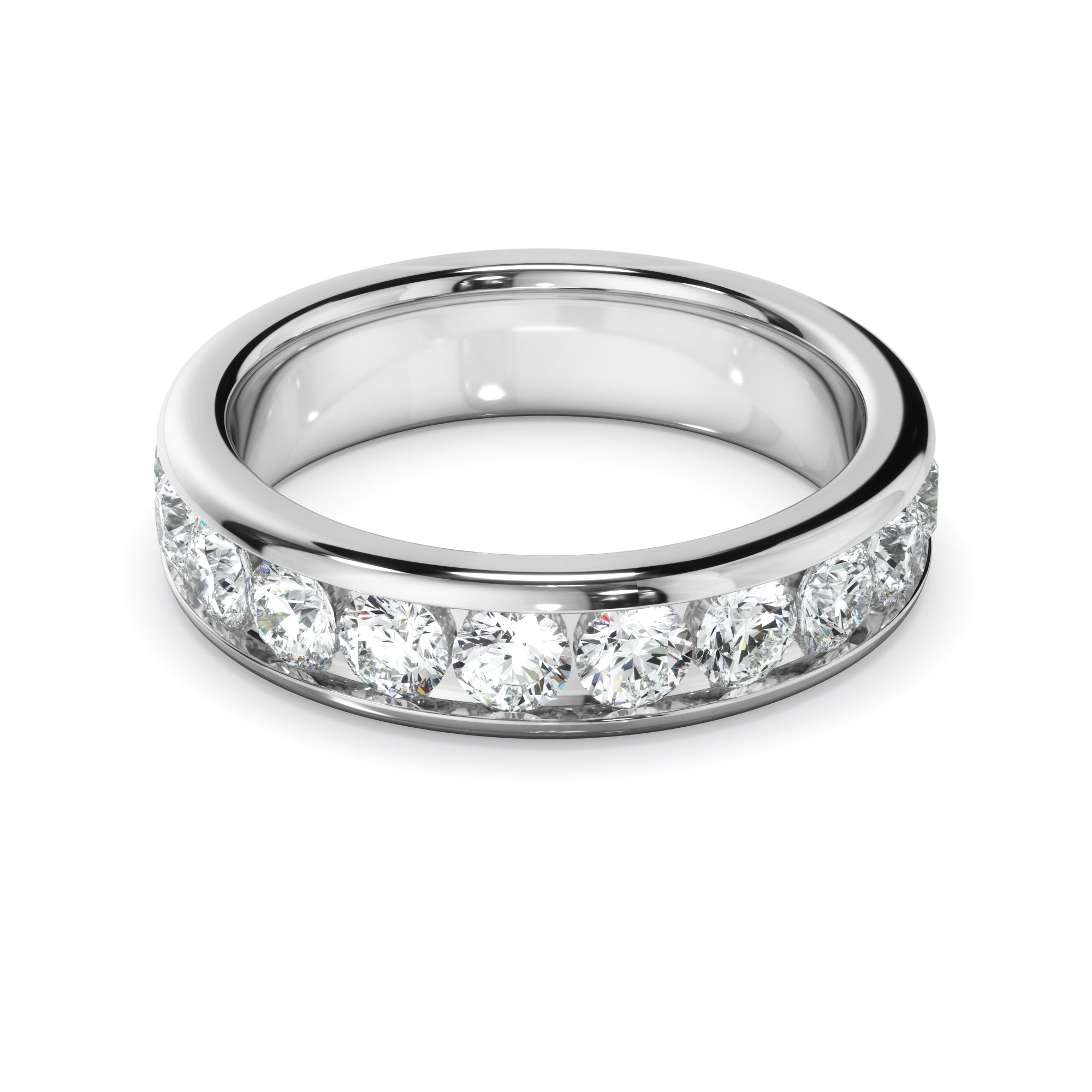 Lydia - Diamond Channel Set Eternity Wedding Ring
