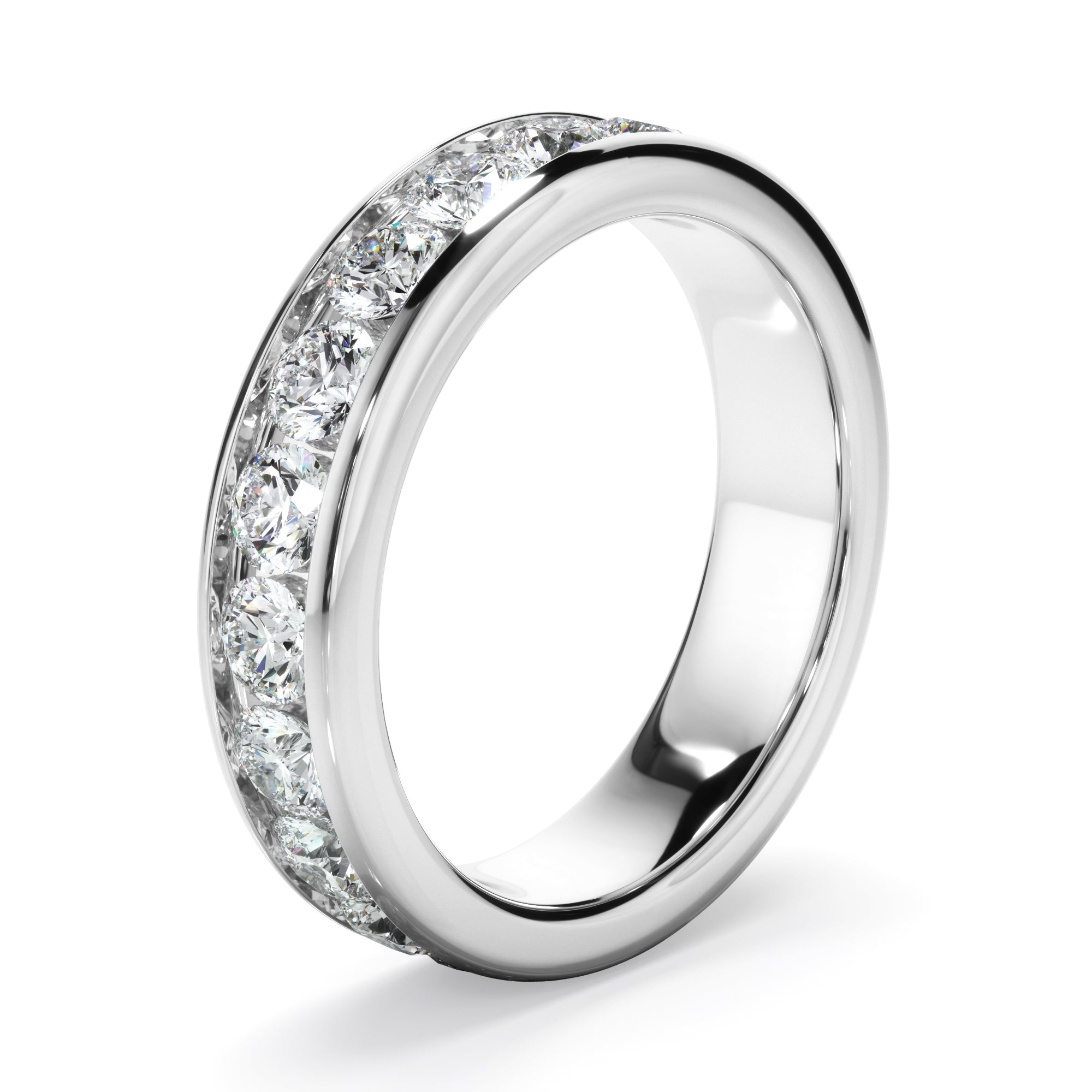 Lydia - Diamond Channel Set Eternity Wedding Ring