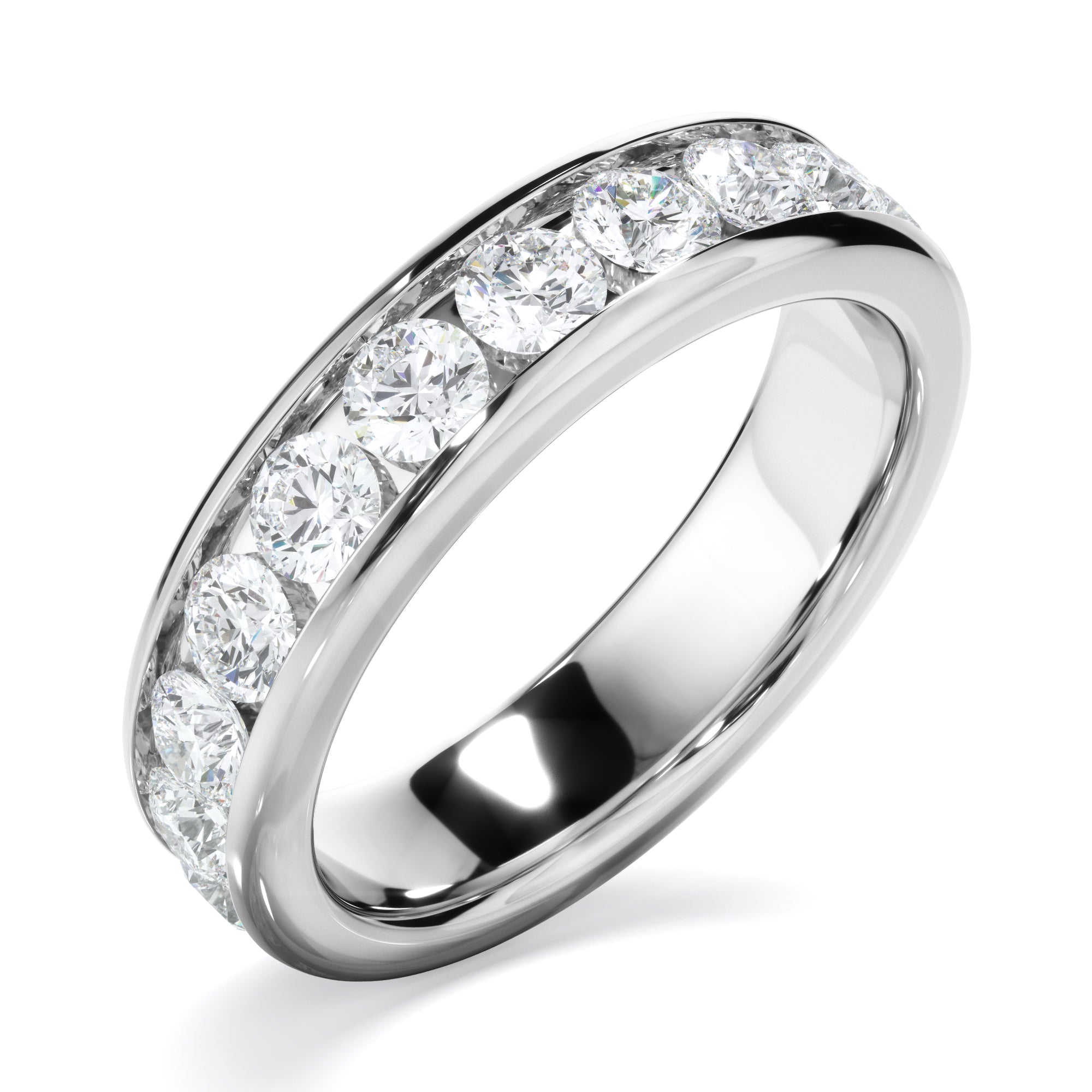 Lydia - Diamond Channel Set Eternity Wedding Ring
