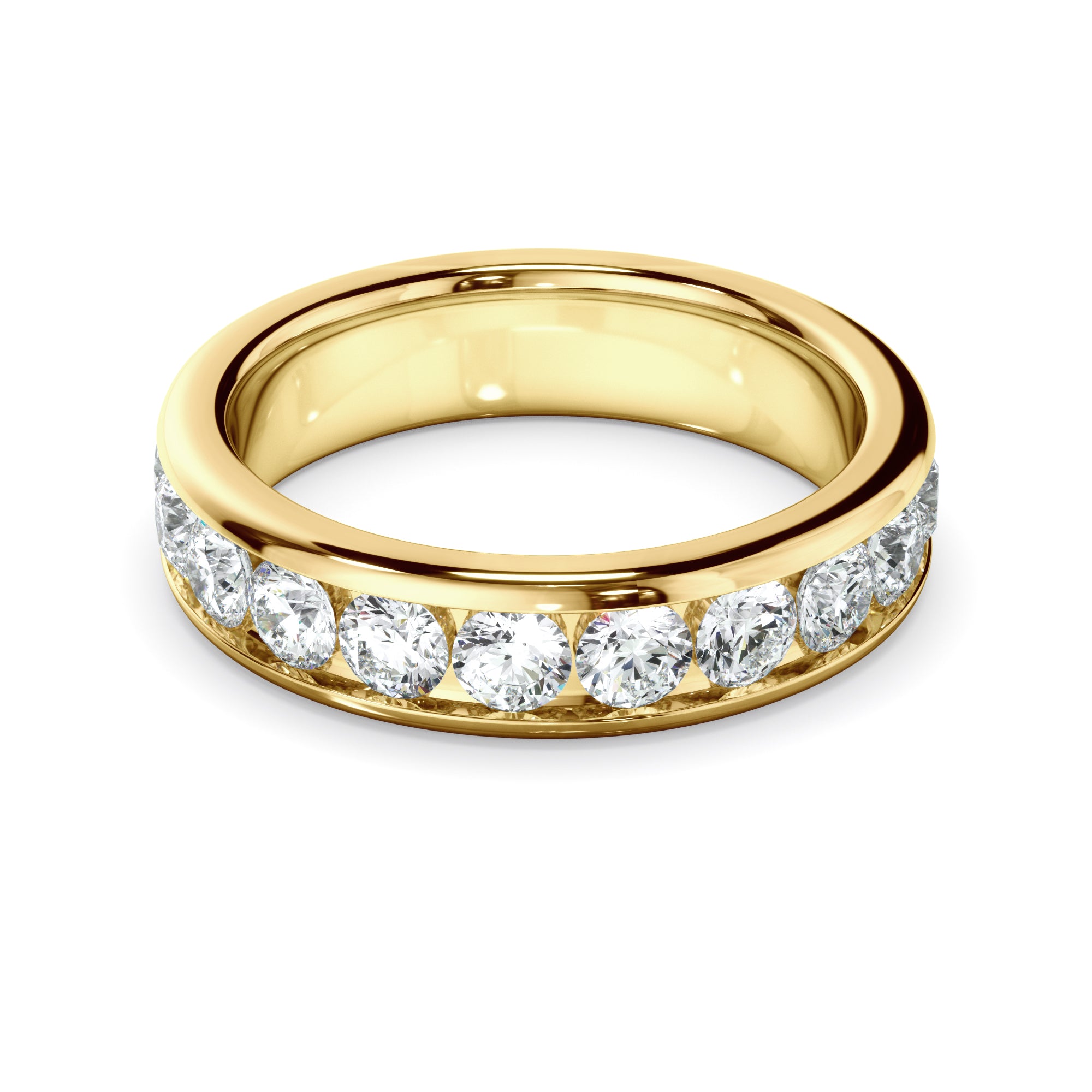 Lydia - Diamond Channel Set Eternity Wedding Ring