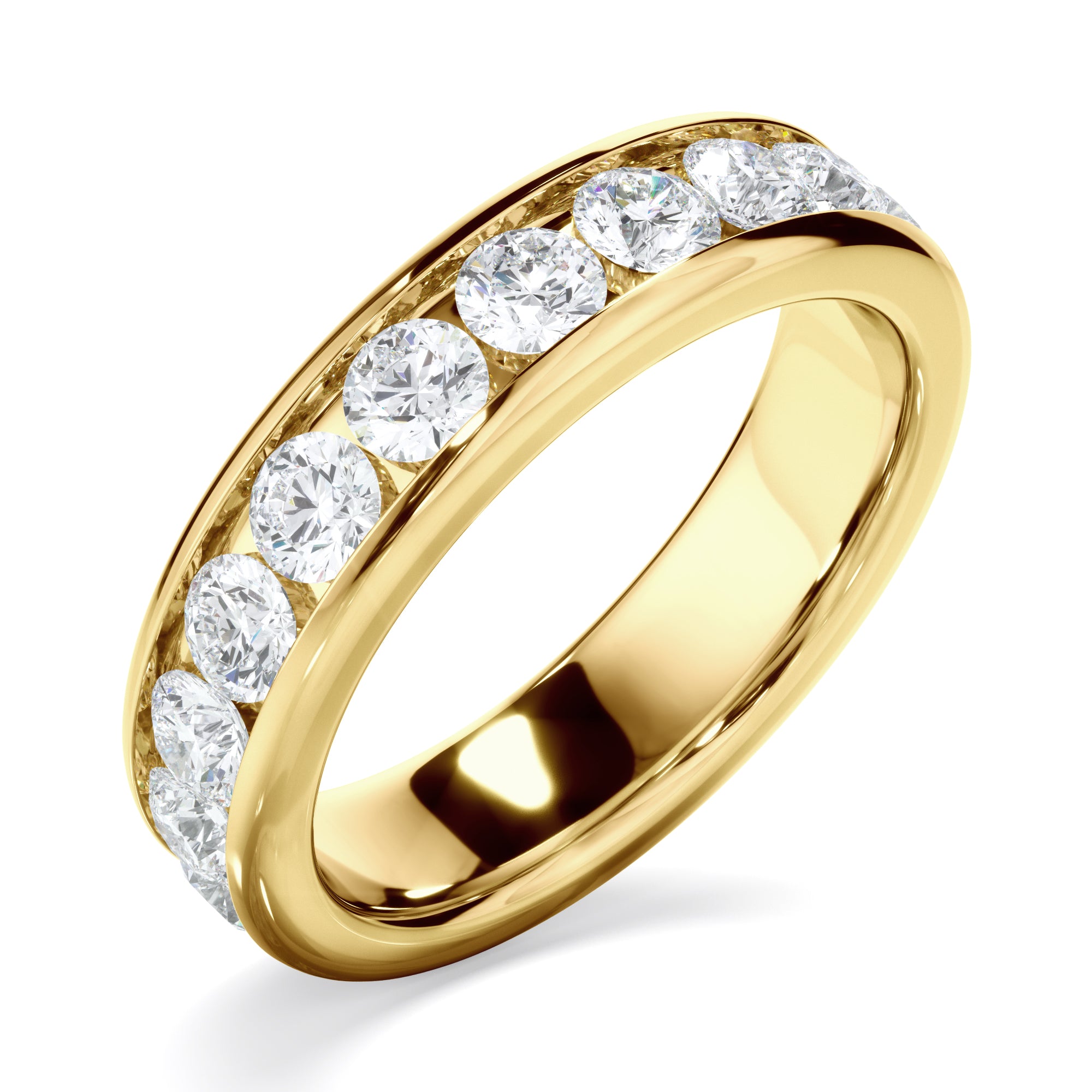 Lydia - Diamond Channel Set Eternity Wedding Ring