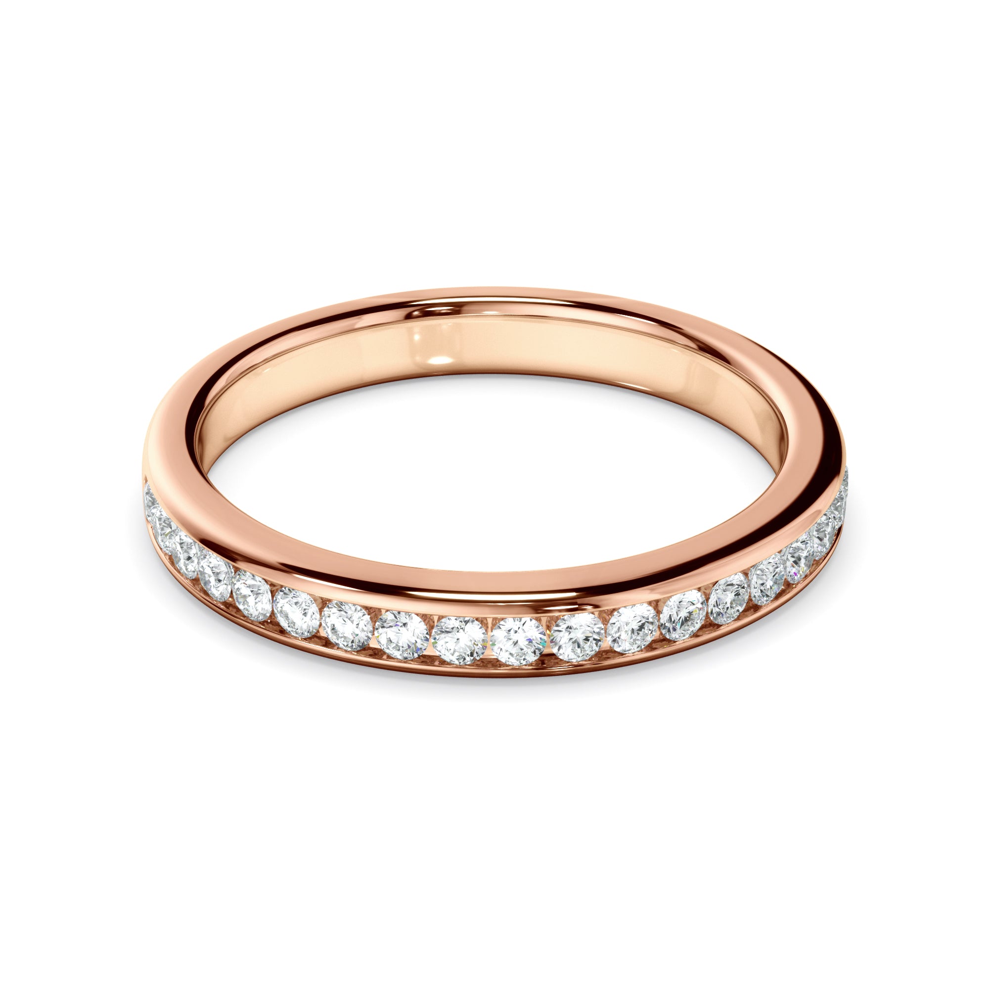 Leda - Diamond Channel Set Wedding Ring